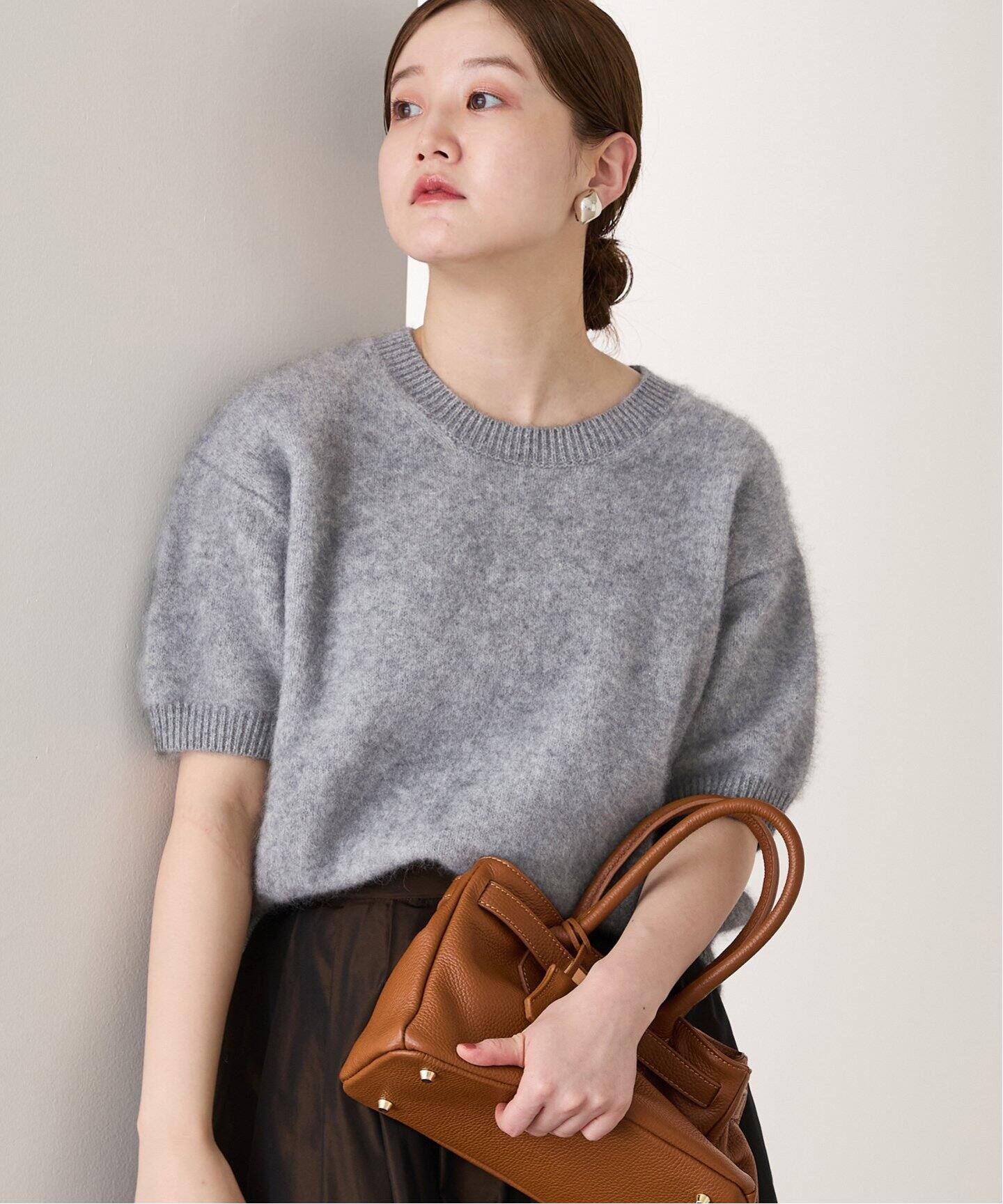 fluffy ファーハーフスリーブプルオーバー（ニット／セーター）｜IENA