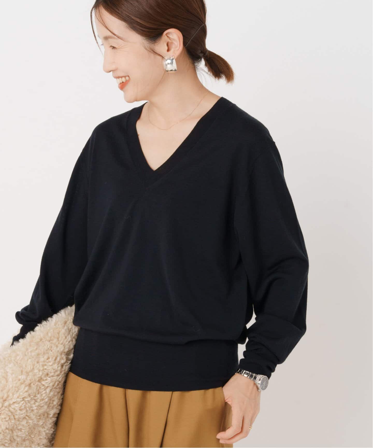 18GプレーンVネックプルオーバー（ニット／セーター）｜IENA（イエナ
