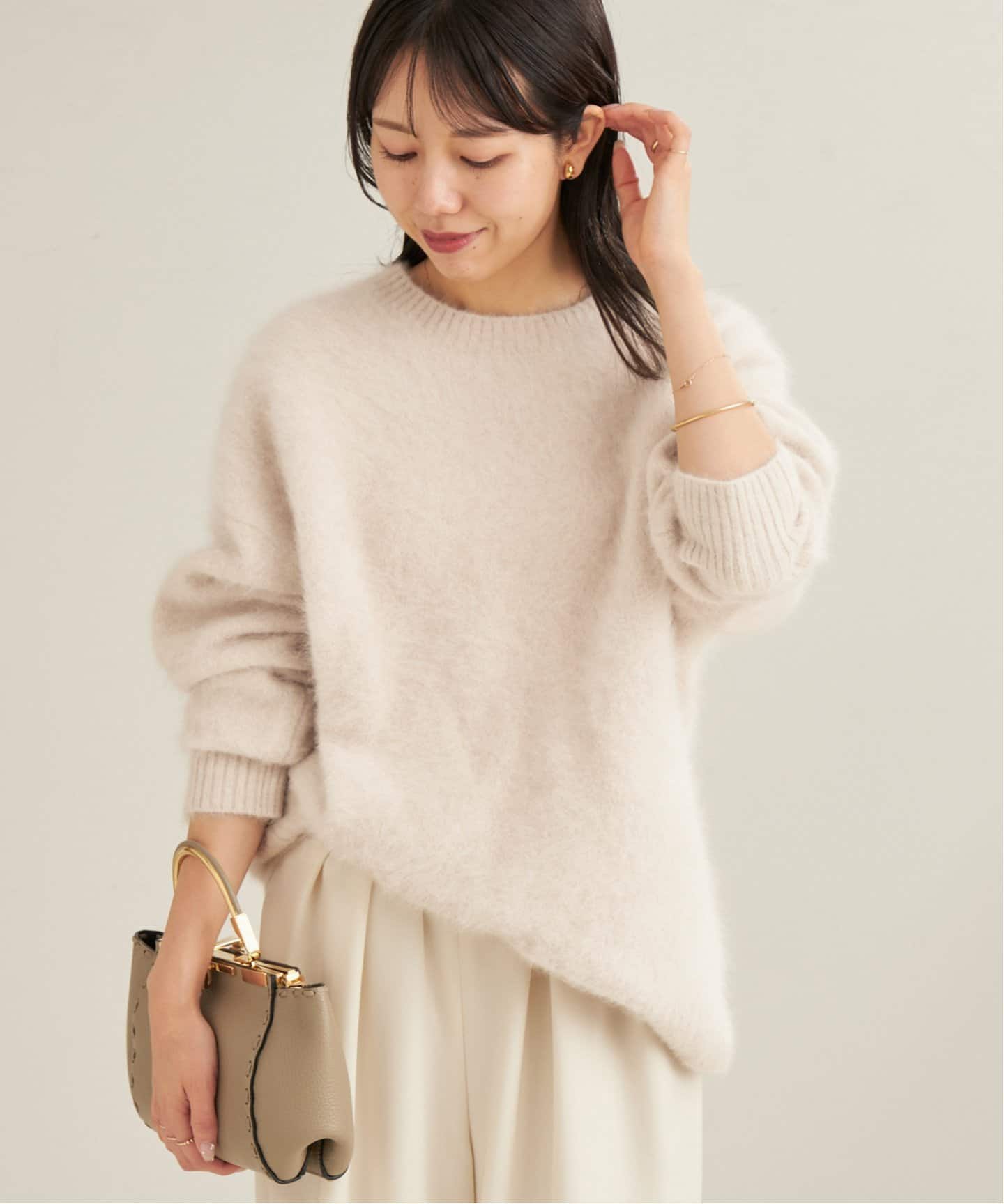 WEB限定追加》Fur Nuance プルオーバー（ニット／セーター）｜Plage