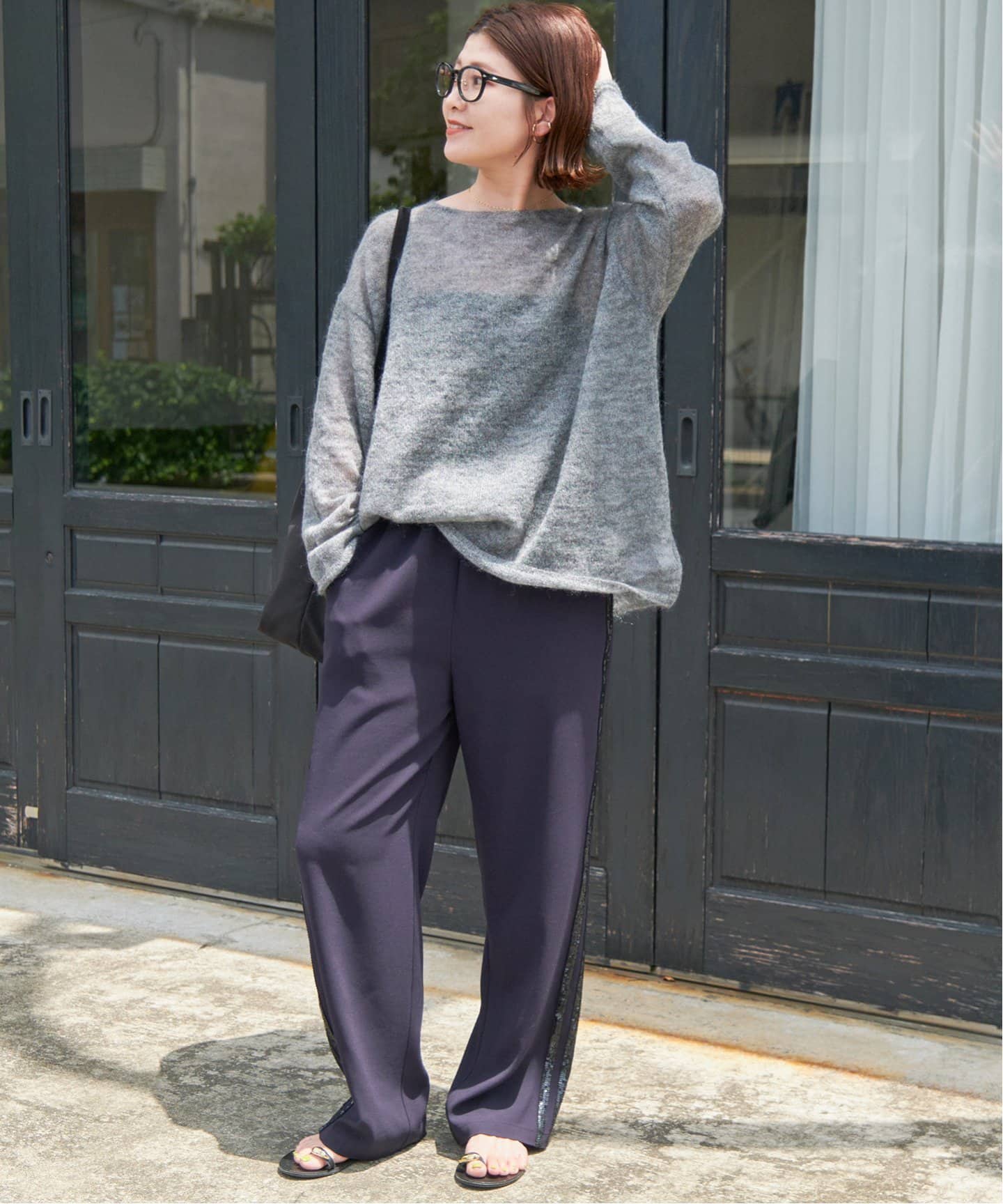 WEB限定カラー有り / 追加》ルーズモヘヤMIXボートネックニット