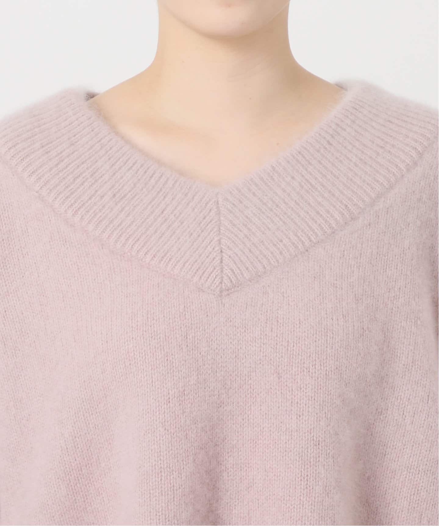 追加》YAK/ヤク ワイドVネックニット 3（ニット／セーター）｜NOBLE