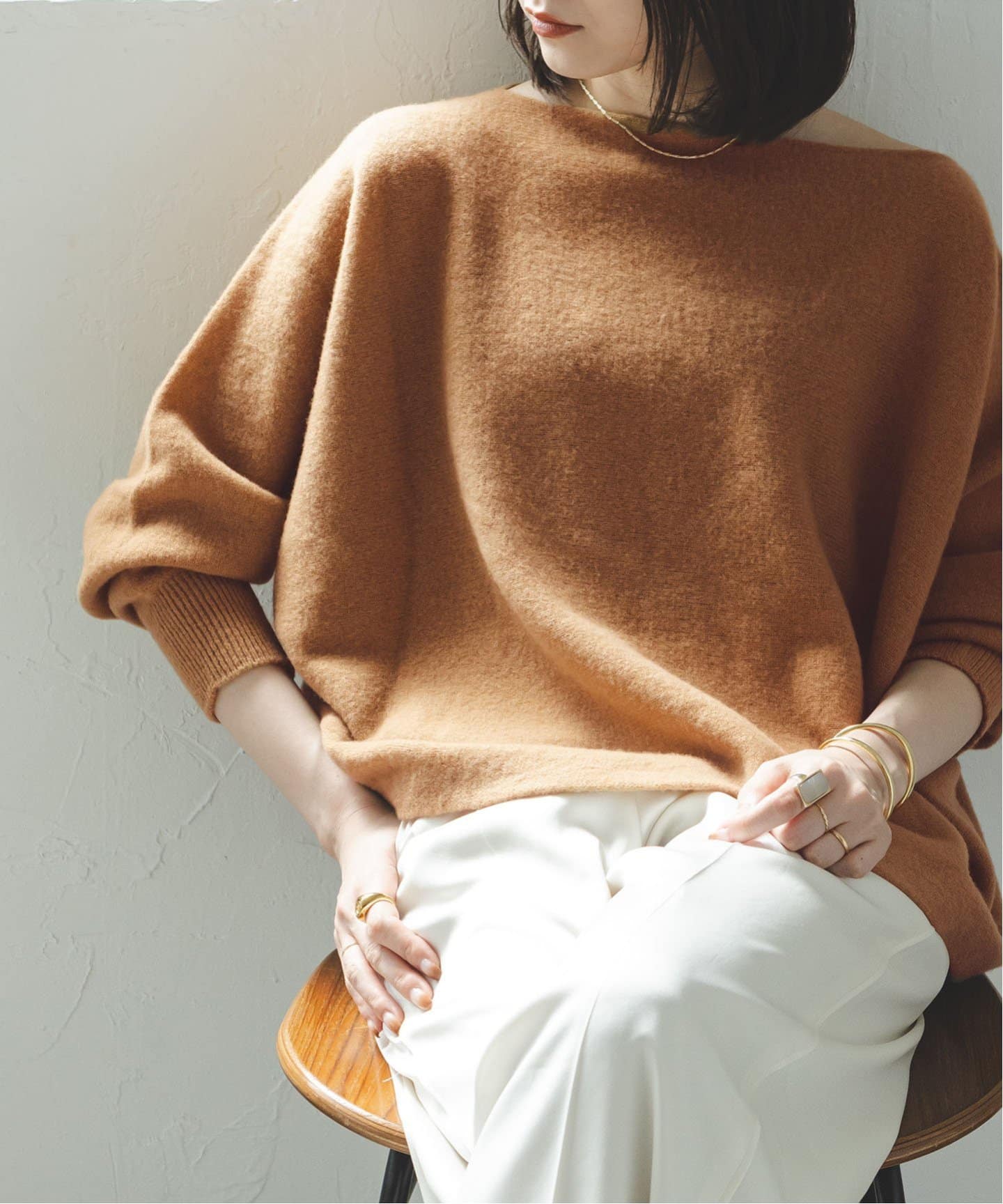 追加》ファインウールドルマンプルオーバー 4（ニット／セーター