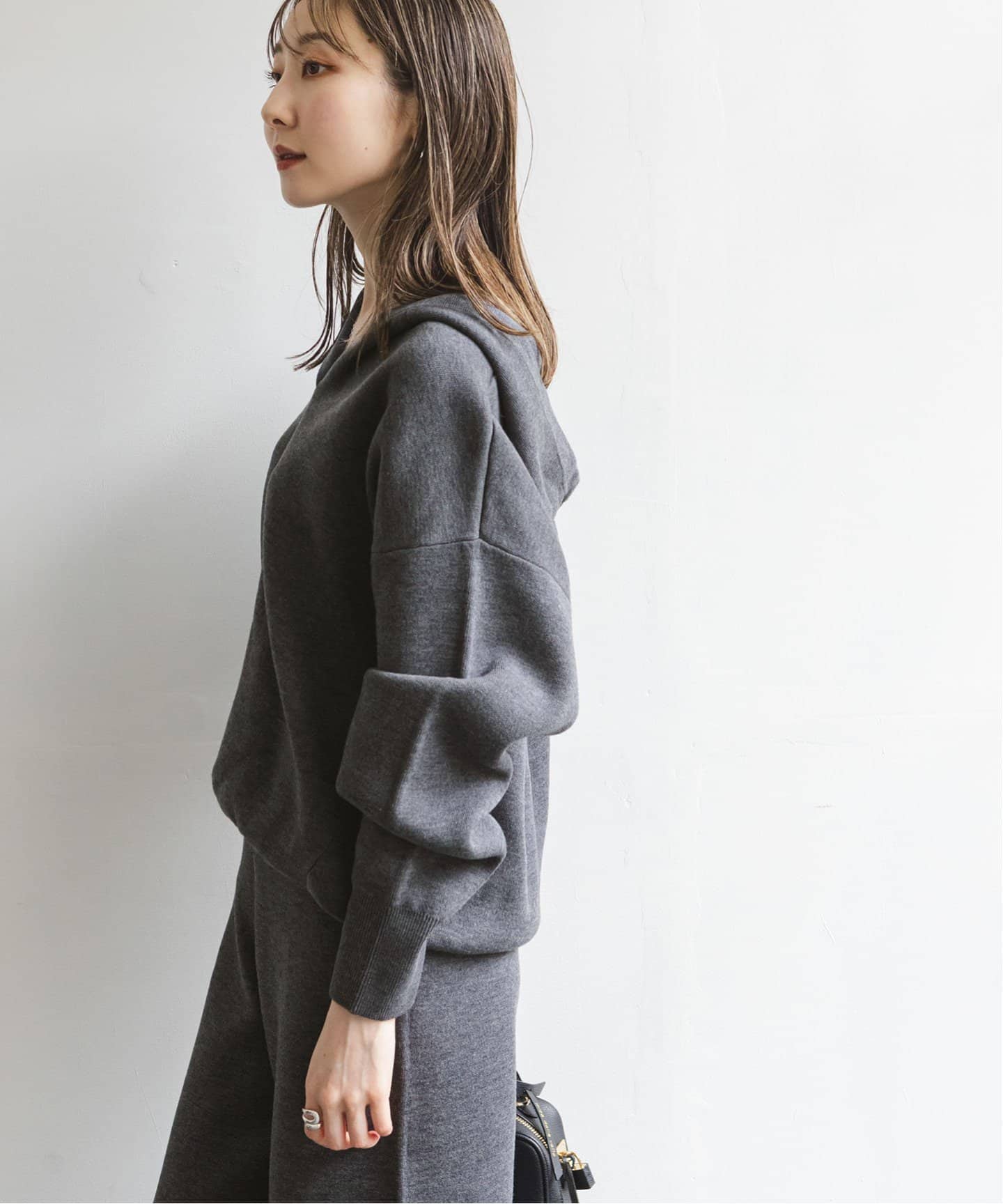 追加》接結タック編みフードプルオーバー2（ニット／セーター）｜NOBLE