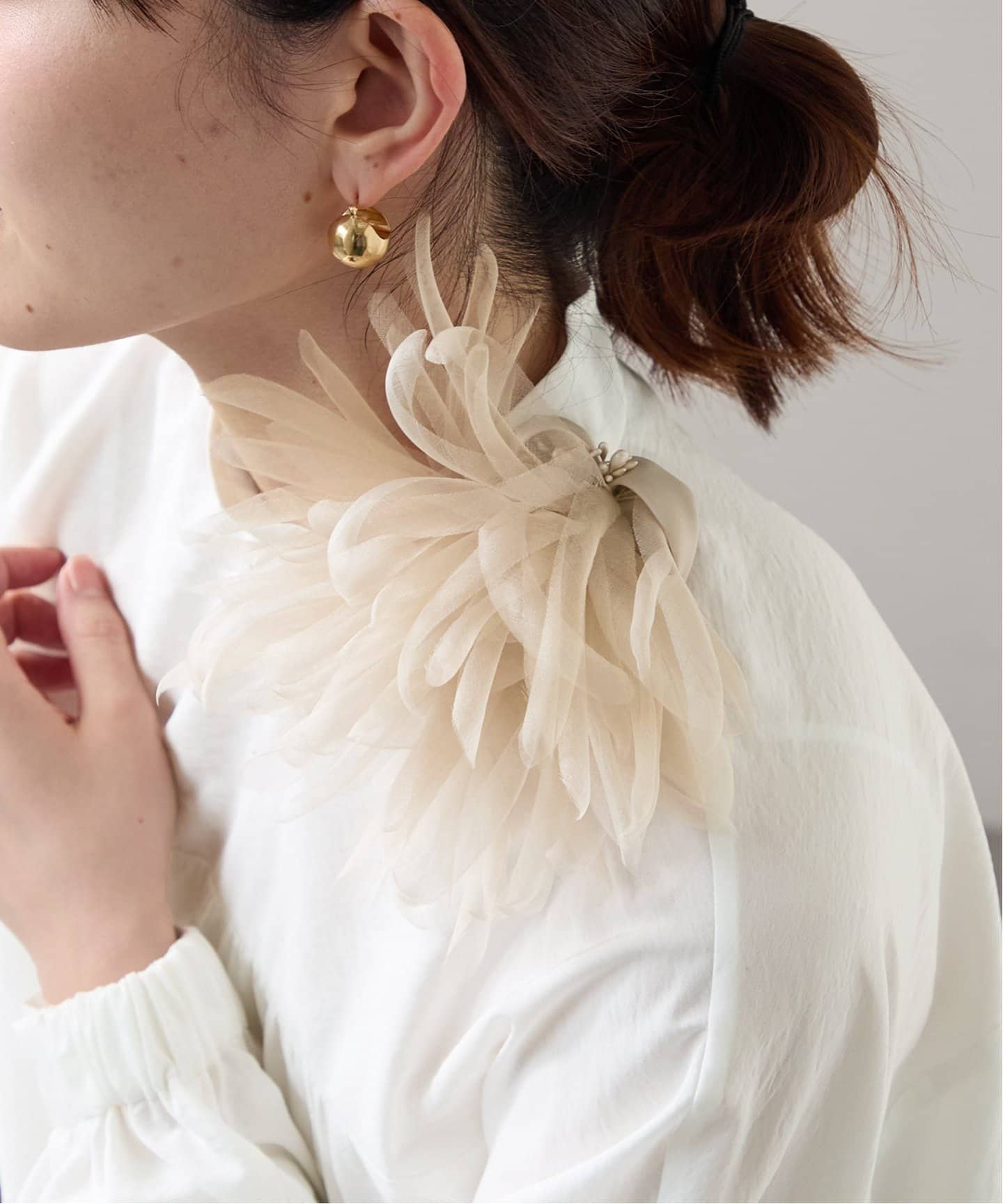 追加》シルクオーガンジーコサージュ（コサージュ）｜VERMEIL par iena