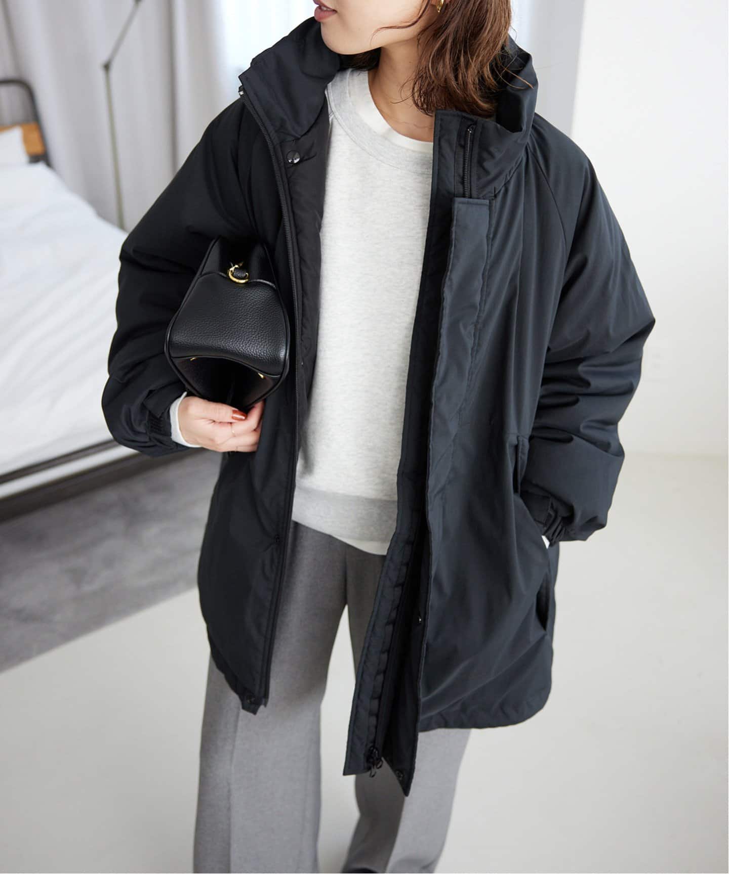 ウォッシャブル中綿モンスターパーカーブルゾン（中綿・キルティング