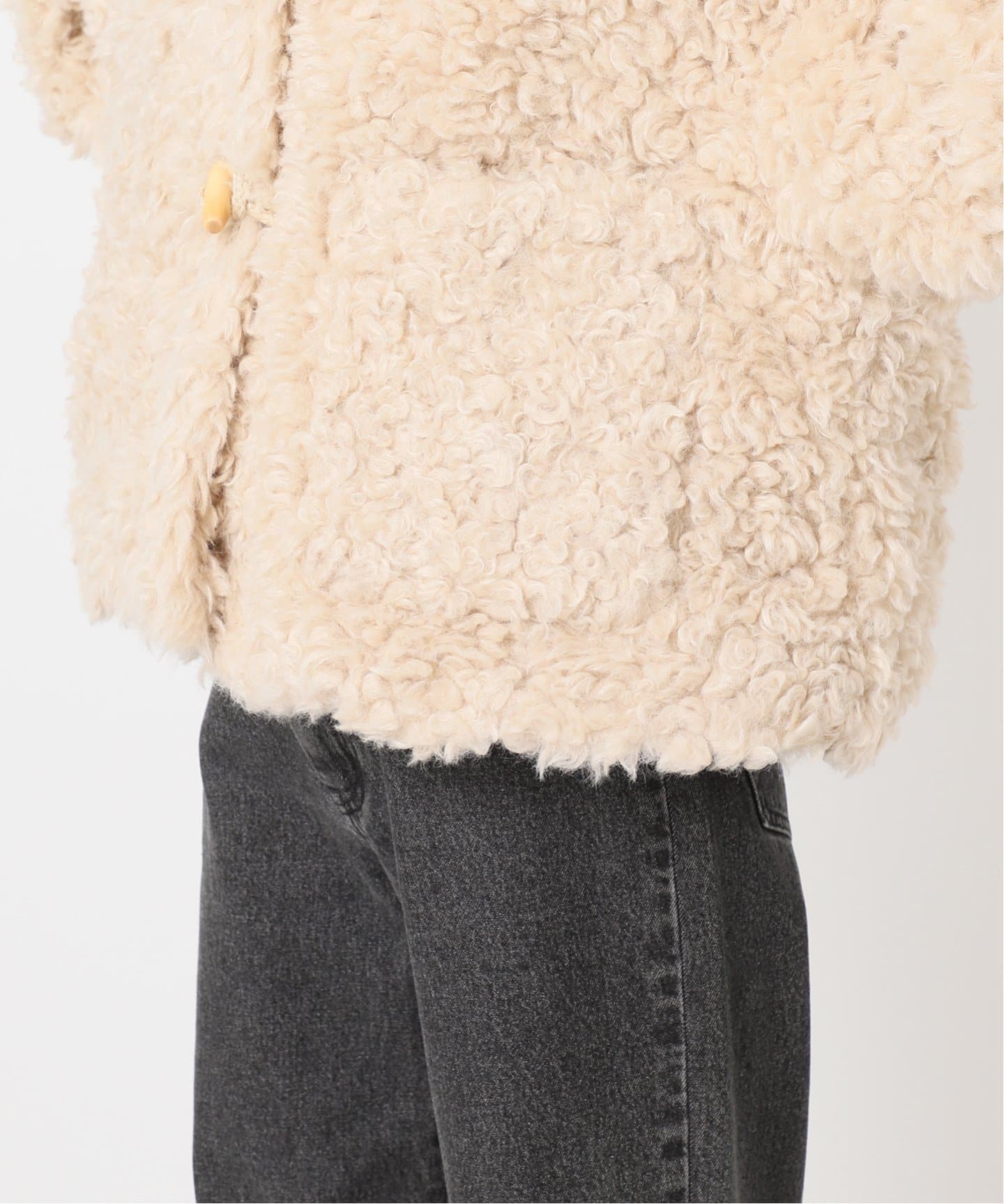 カールフェイクファーショートダッフル（ダッフルコート）｜U by