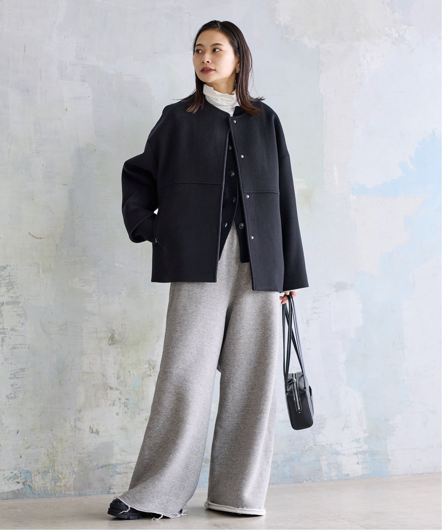 追加2》スーパー140ビーバーノーカラーショートコート（その他ブルゾン