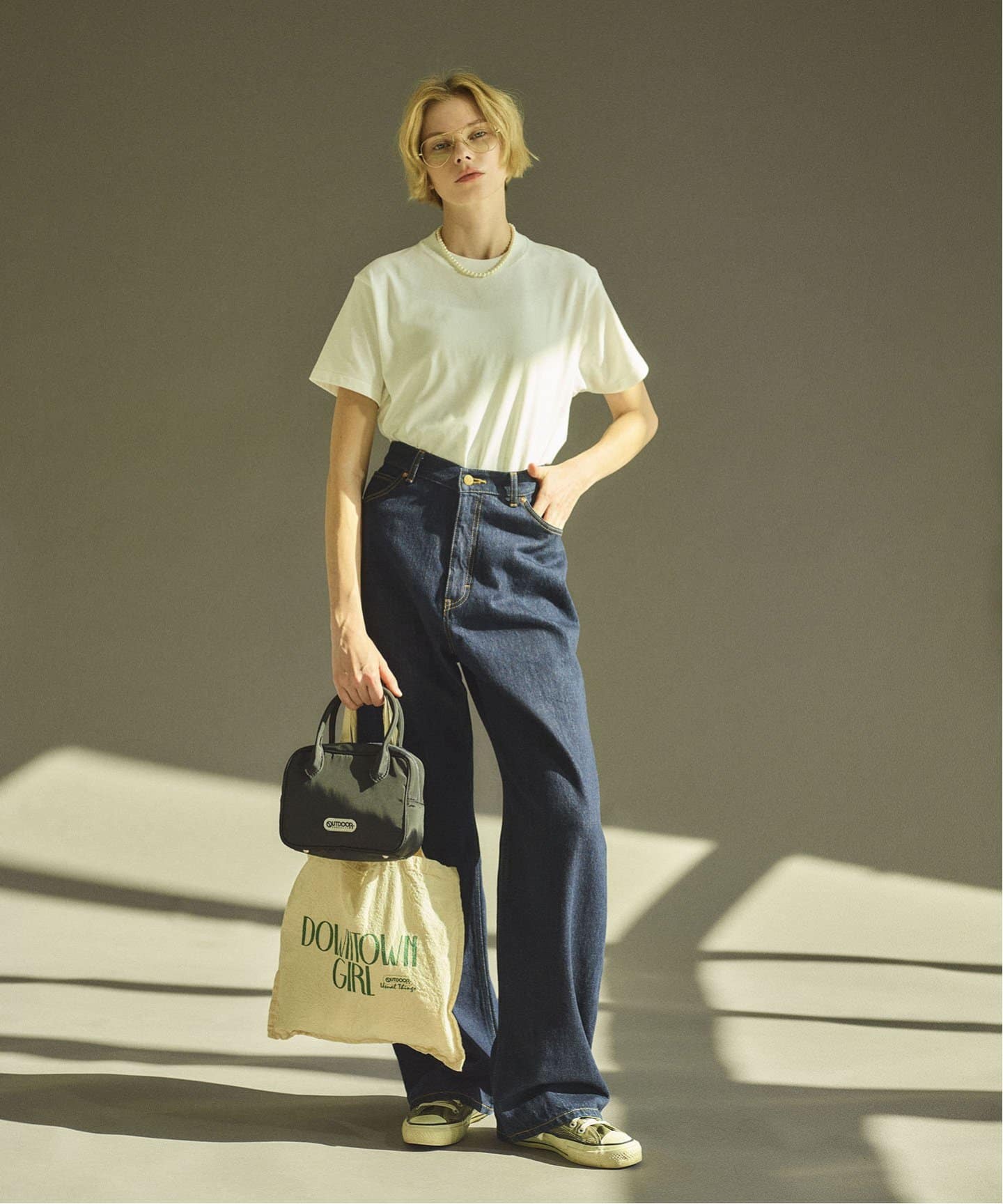 LEE 別注ハイウエストルーズデニム（デニムパンツ・ジーンズ