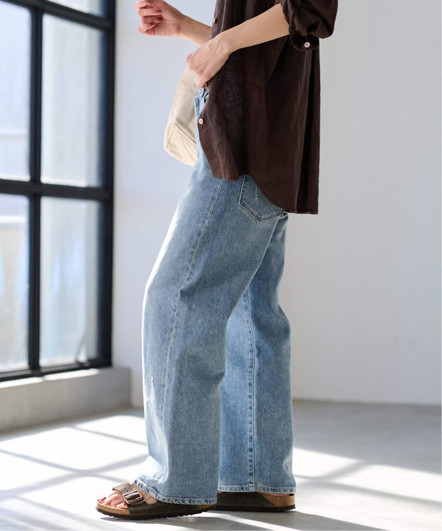 ≪追加・ベストセラー≫デニムストレートパンツ2（デニムパンツ