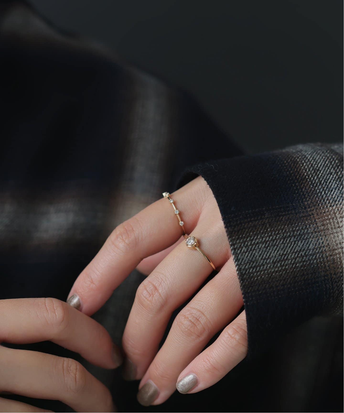 0.18ct六角ダイヤリング K18（リング）｜Lilas（リラ）の通販