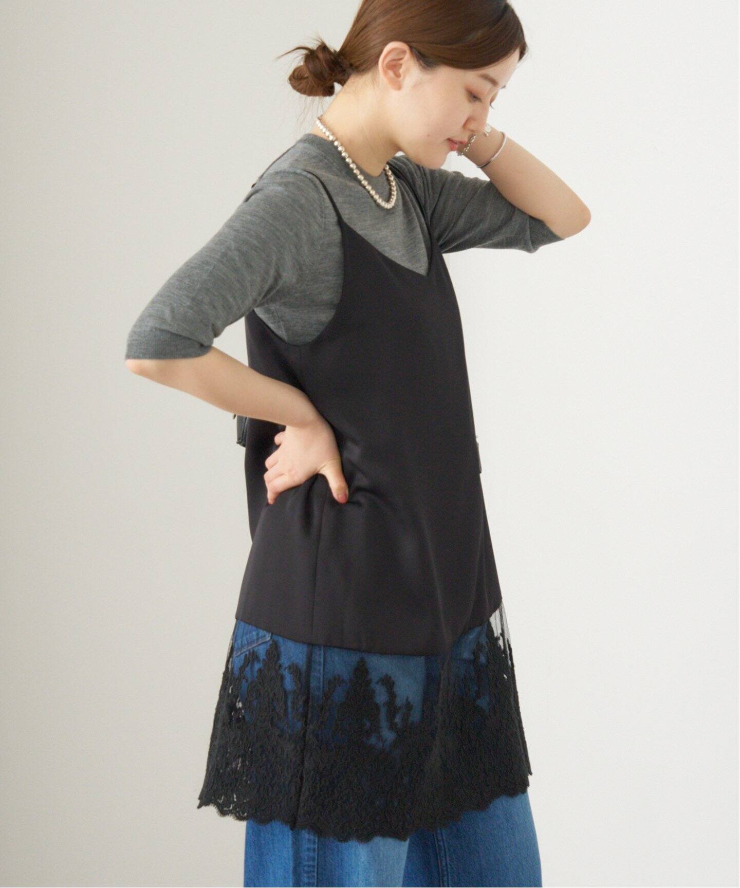 Satinレース キャミソールワンピース（ワンピース）｜IENA（イエナ）の