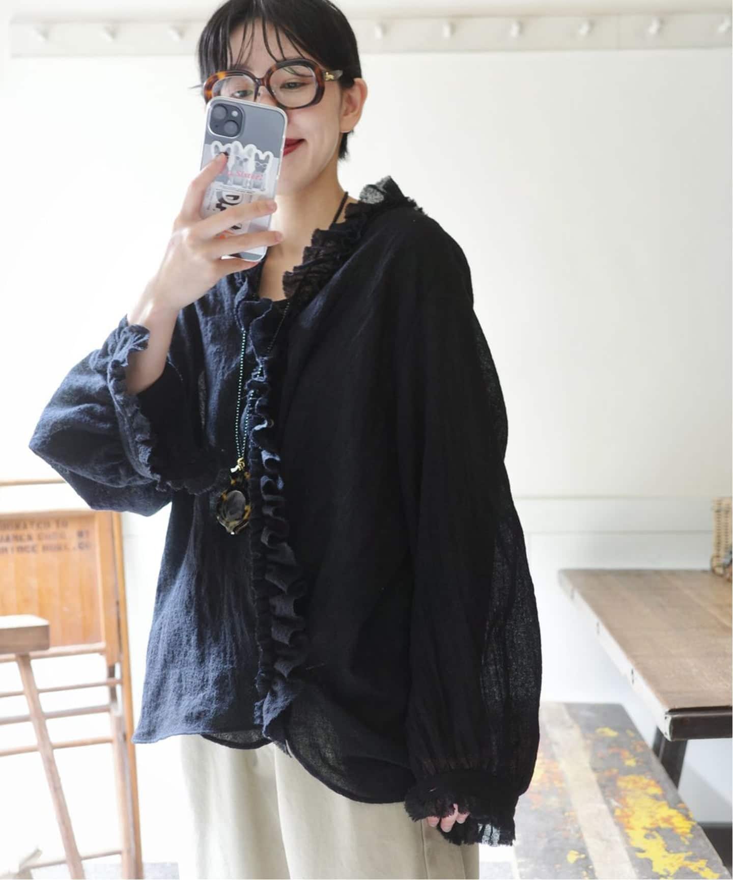 リファイン フリルブラウス（シャツ／ブラウス）｜journal standard