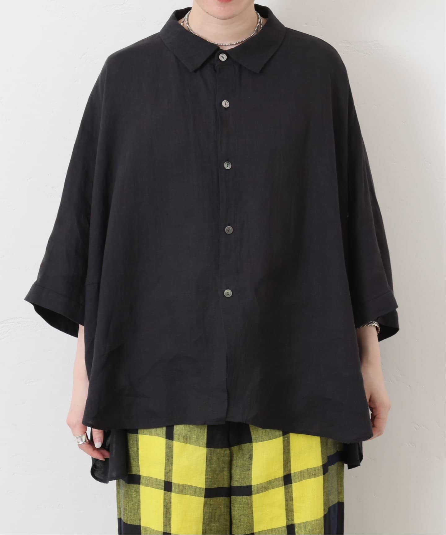 リネンキャンバス バルーンシャツ（シャツ／ブラウス）｜journal