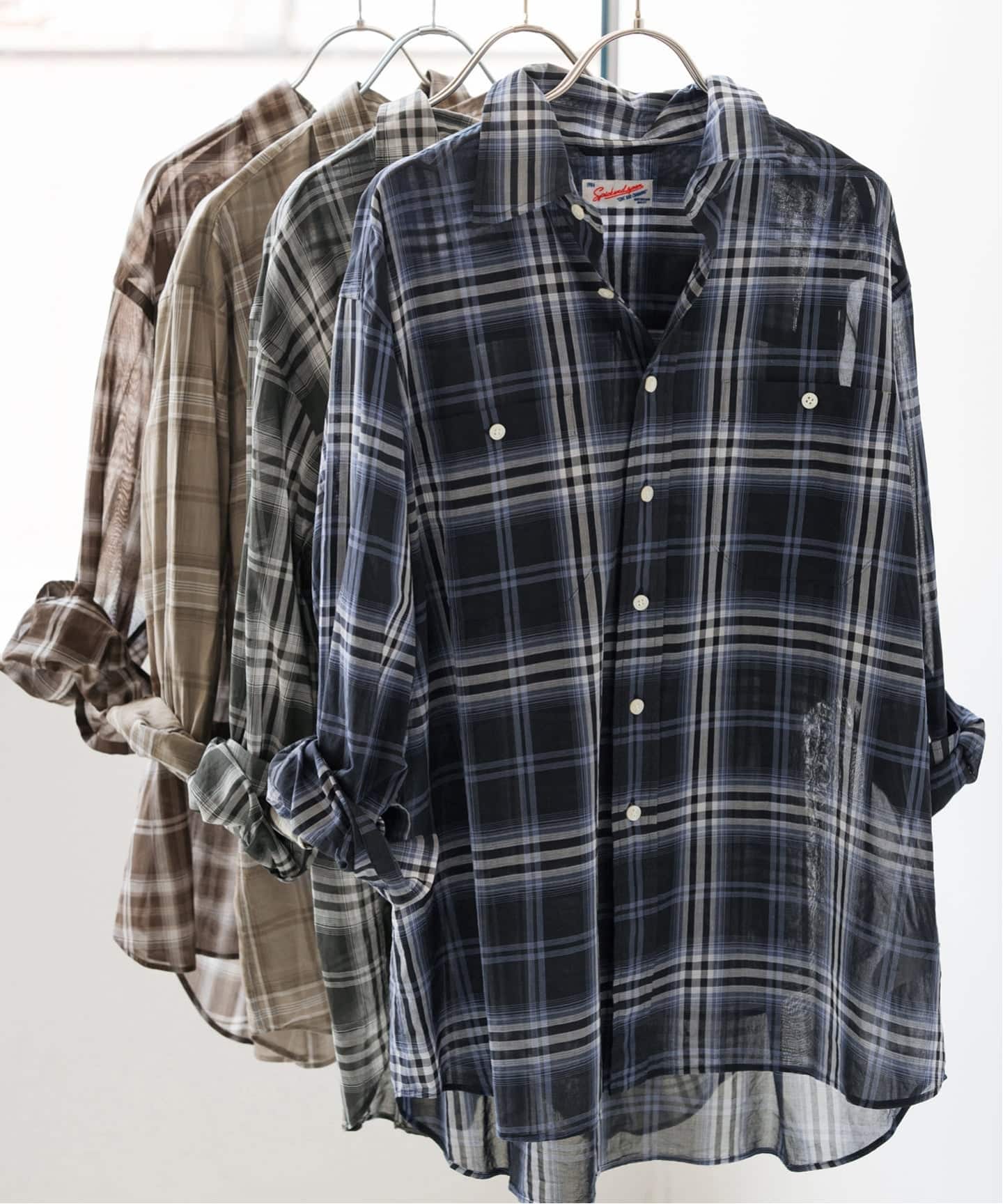 WEB限定 / 追加》コットンボイルチェックシャツ（シャツ／ブラウス