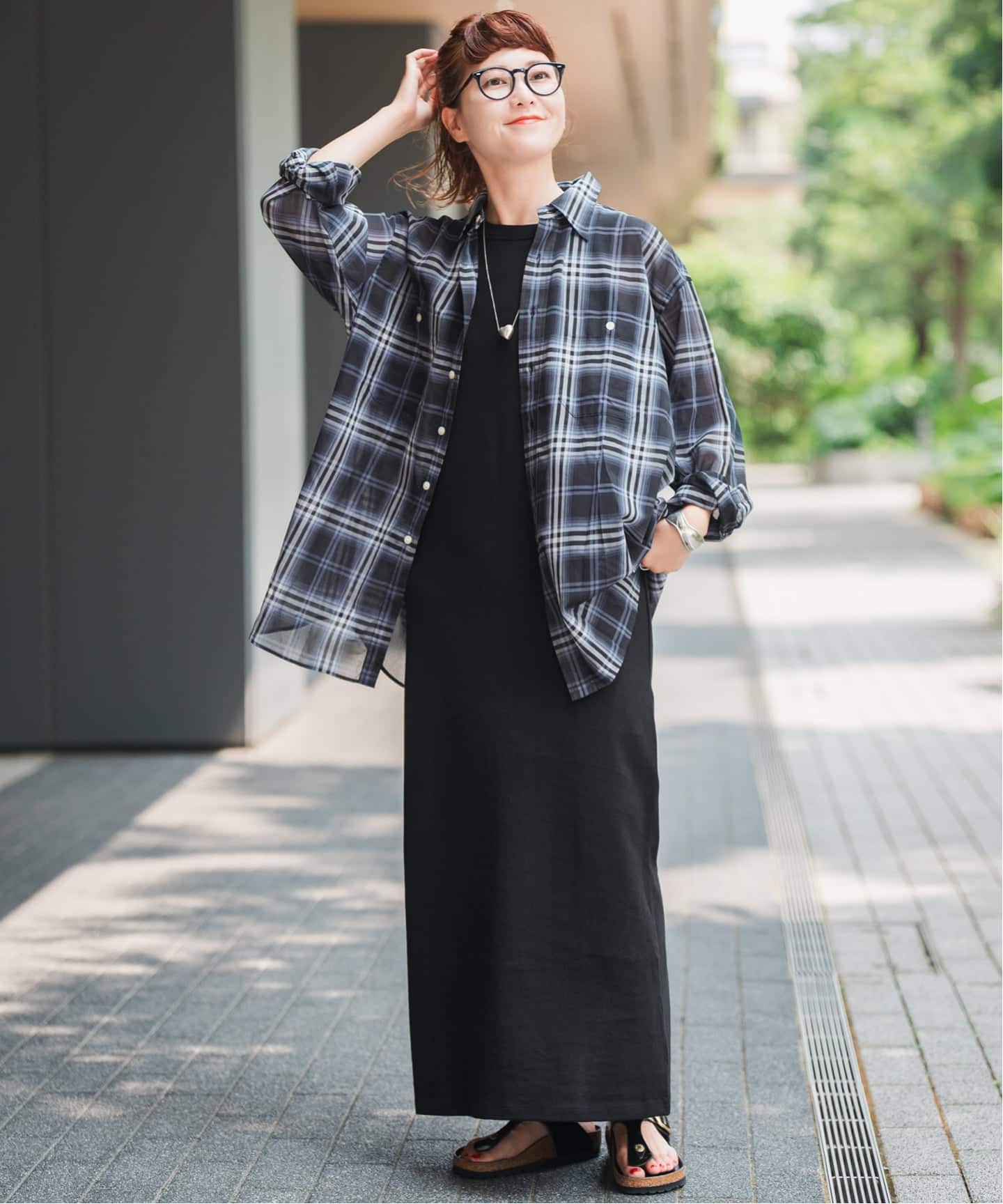 WEB限定 / 追加》コットンボイルチェックシャツ（シャツ／ブラウス