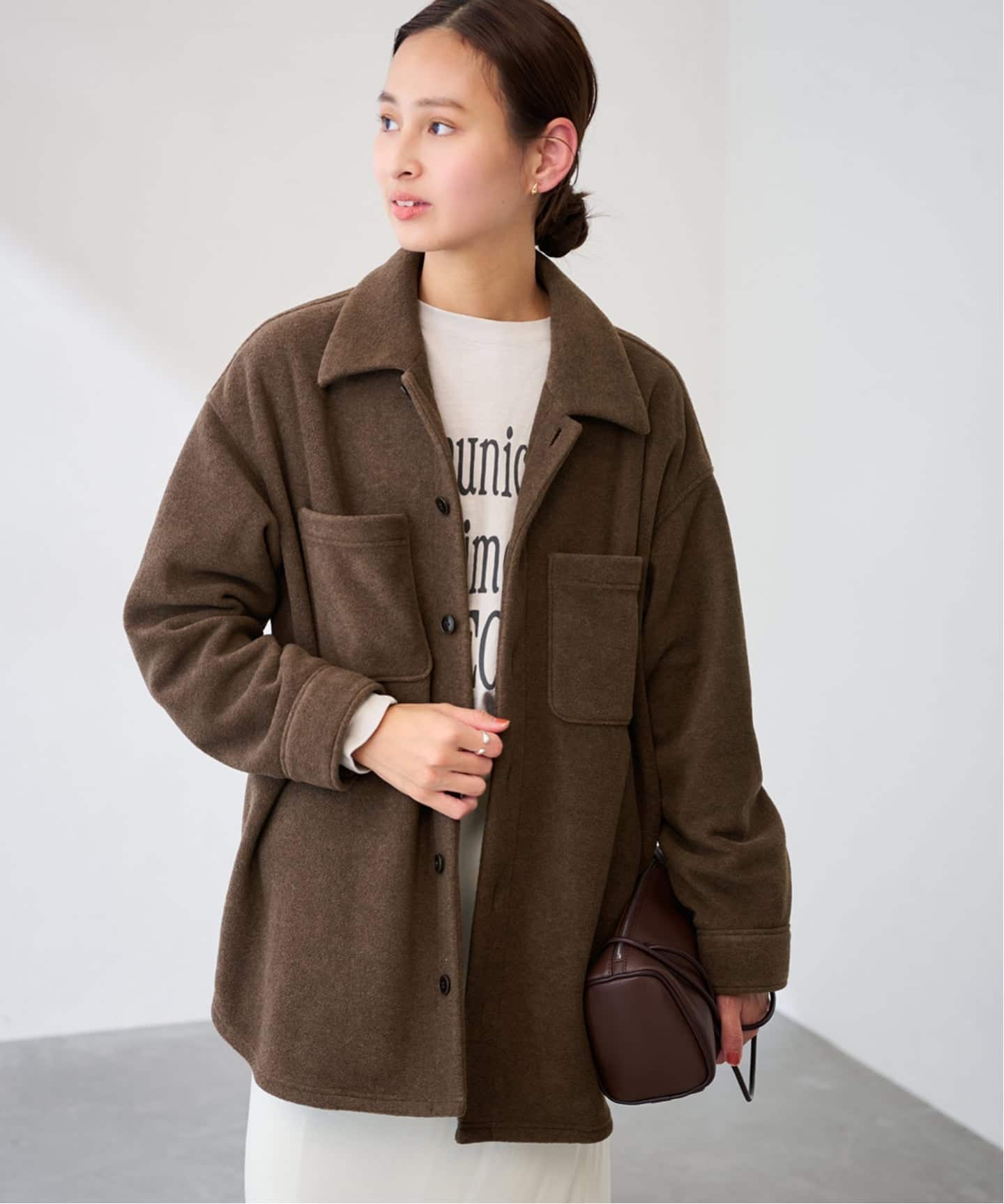 両面フリースオーバーシャツ（ボア・フリース）｜FRAMeWORK（フレーム