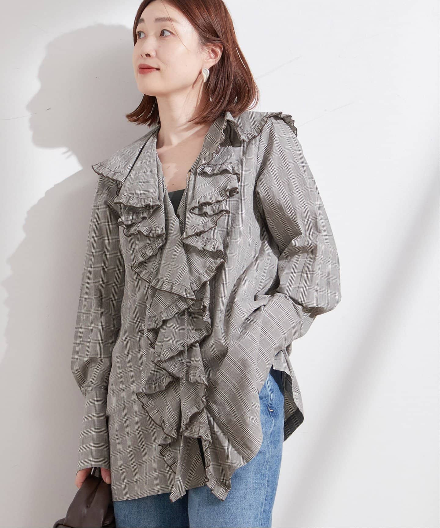 Uhr/ウーア】Ruffle Frill Shirt：シャツ（シャツ／ブラウス