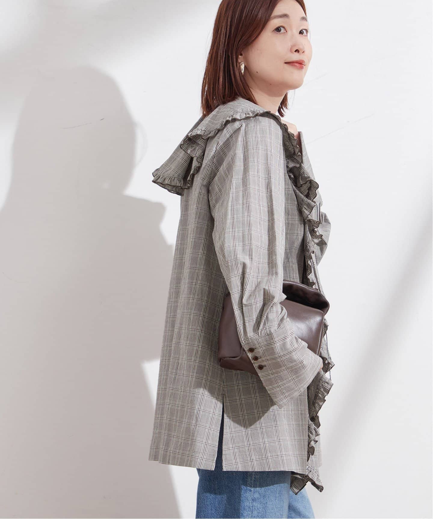 Uhr/ウーア】Ruffle Frill Shirt：シャツ（シャツ／ブラウス