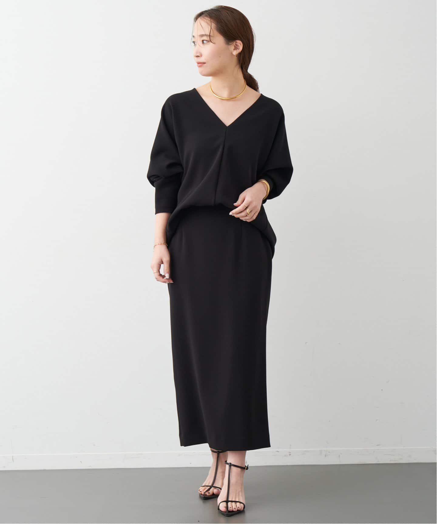 トリアセジョーゼット Vネック プルオーバー（シャツ／ブラウス