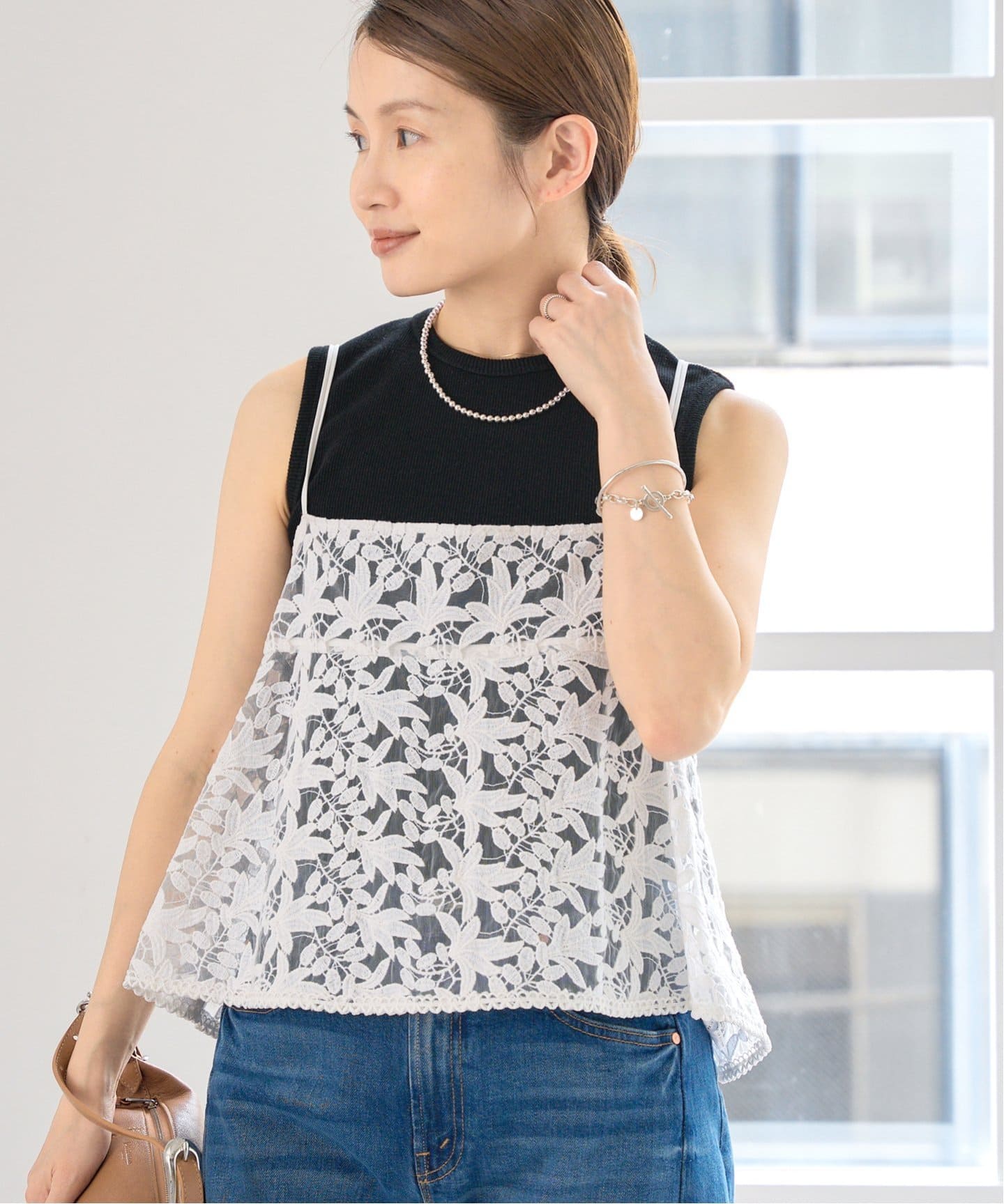 WEB限定/追加》レースショートキャミソール（キャミソール）｜IENA