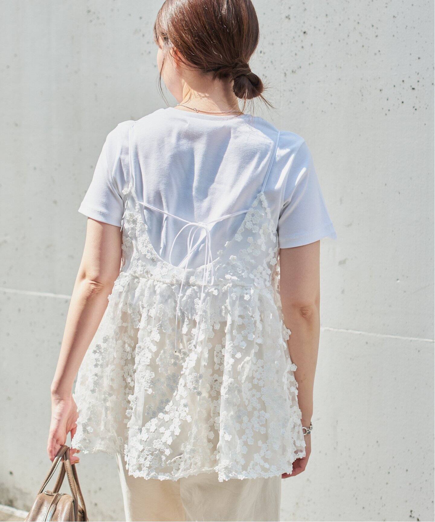 追加》フラワーエンブロイダリー キャミソール（キャミソール）｜IENA