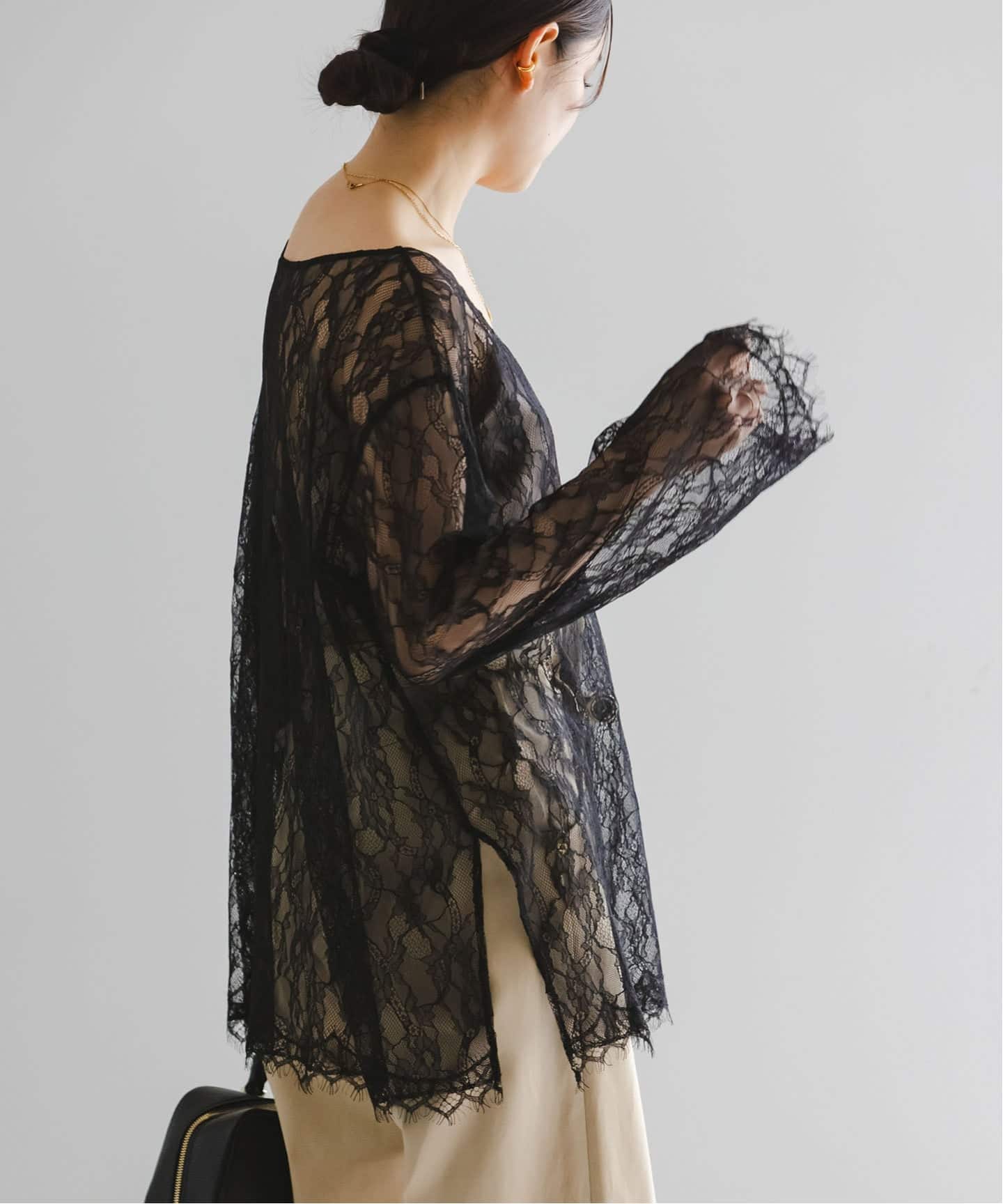 追加》サラサシアーレースブラウス（シャツ／ブラウス）｜NOBLE