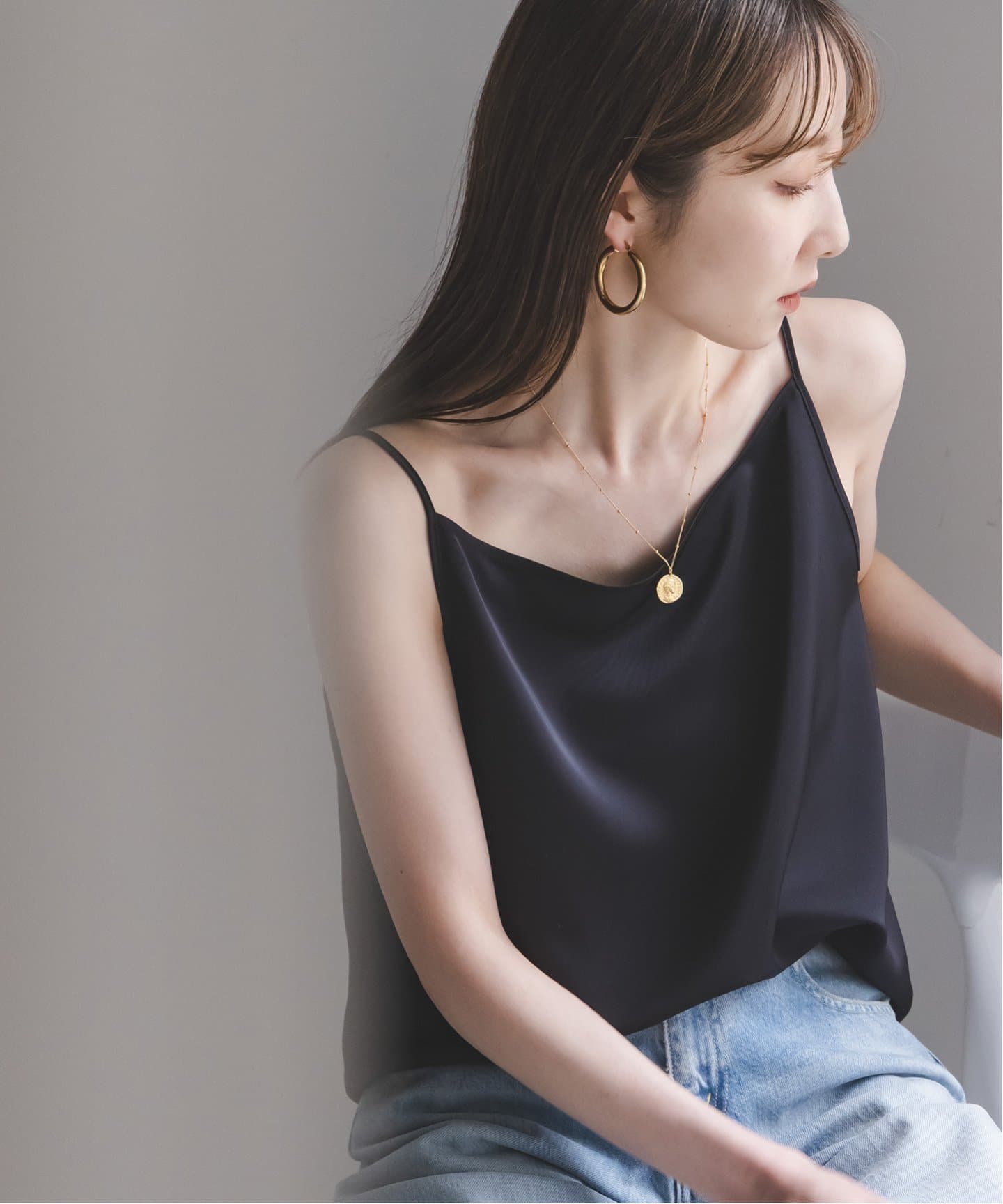 プレーンサテン2WAYキャミ（キャミソール）｜NOBLE（ノーブル）の通販