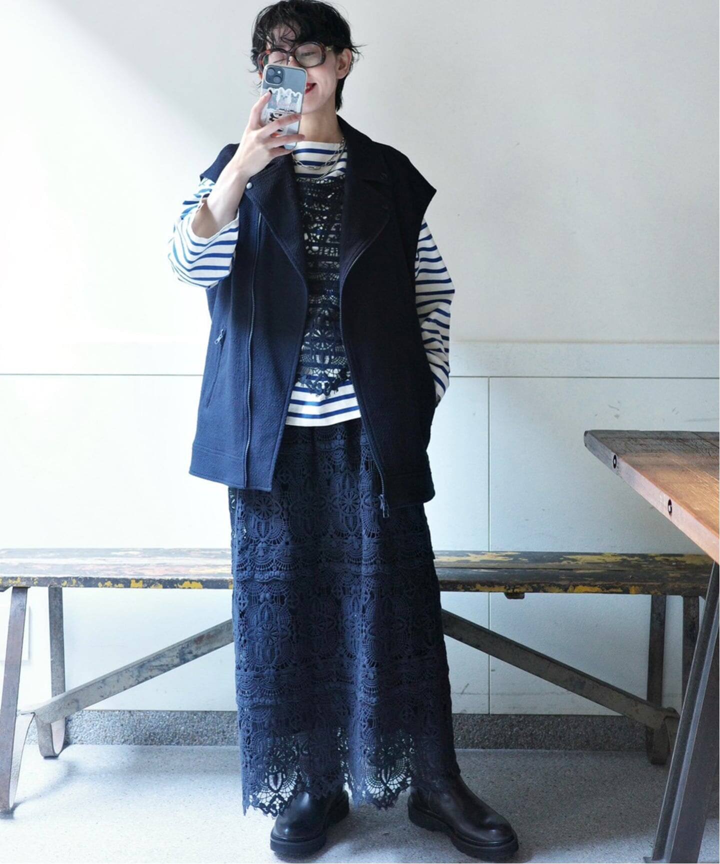 レースMIX スカート（040）（その他スカート）｜journal standard luxe