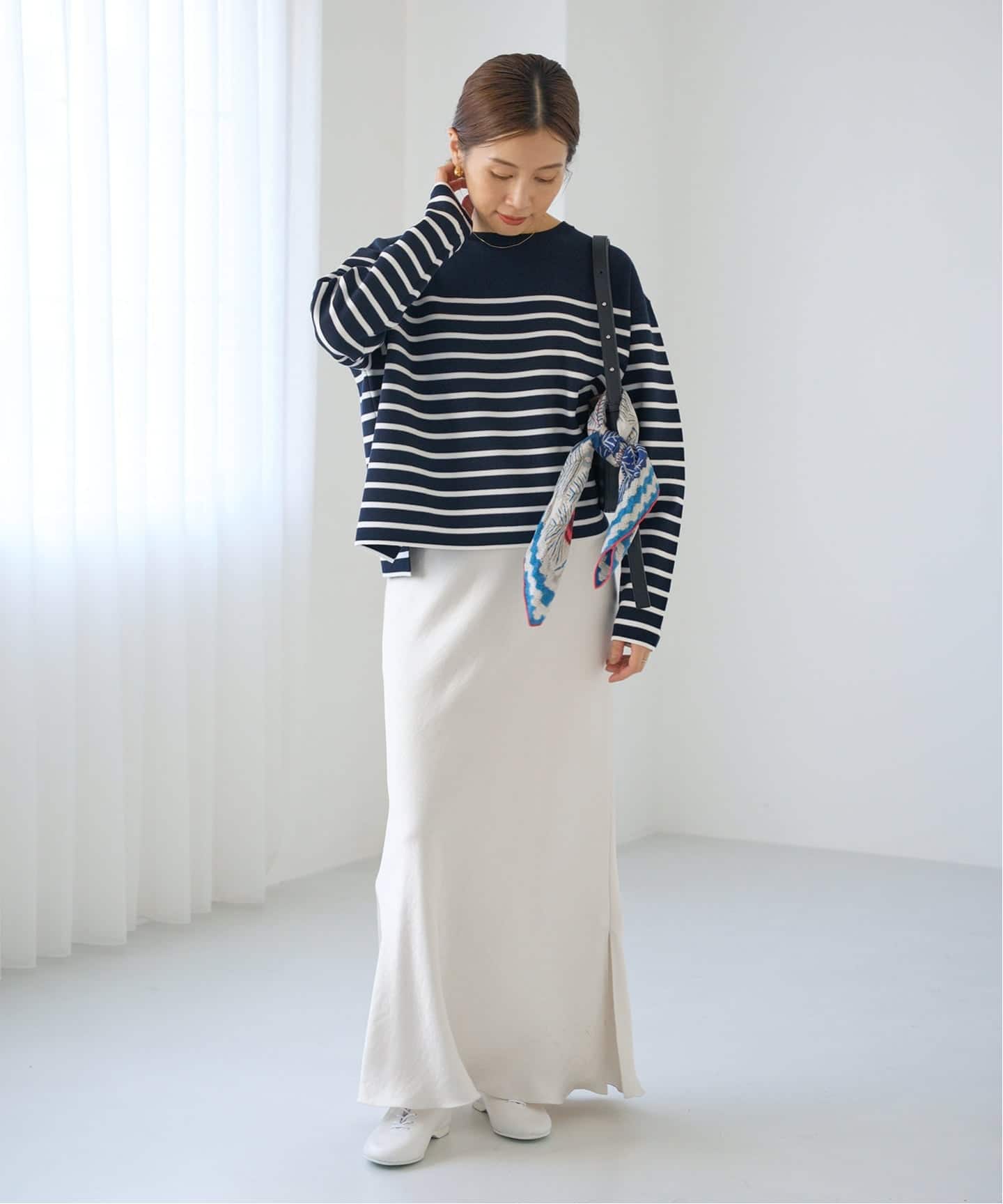 追加10》ダブルサテンスカート（ロング・マキシ丈スカート）｜IENA