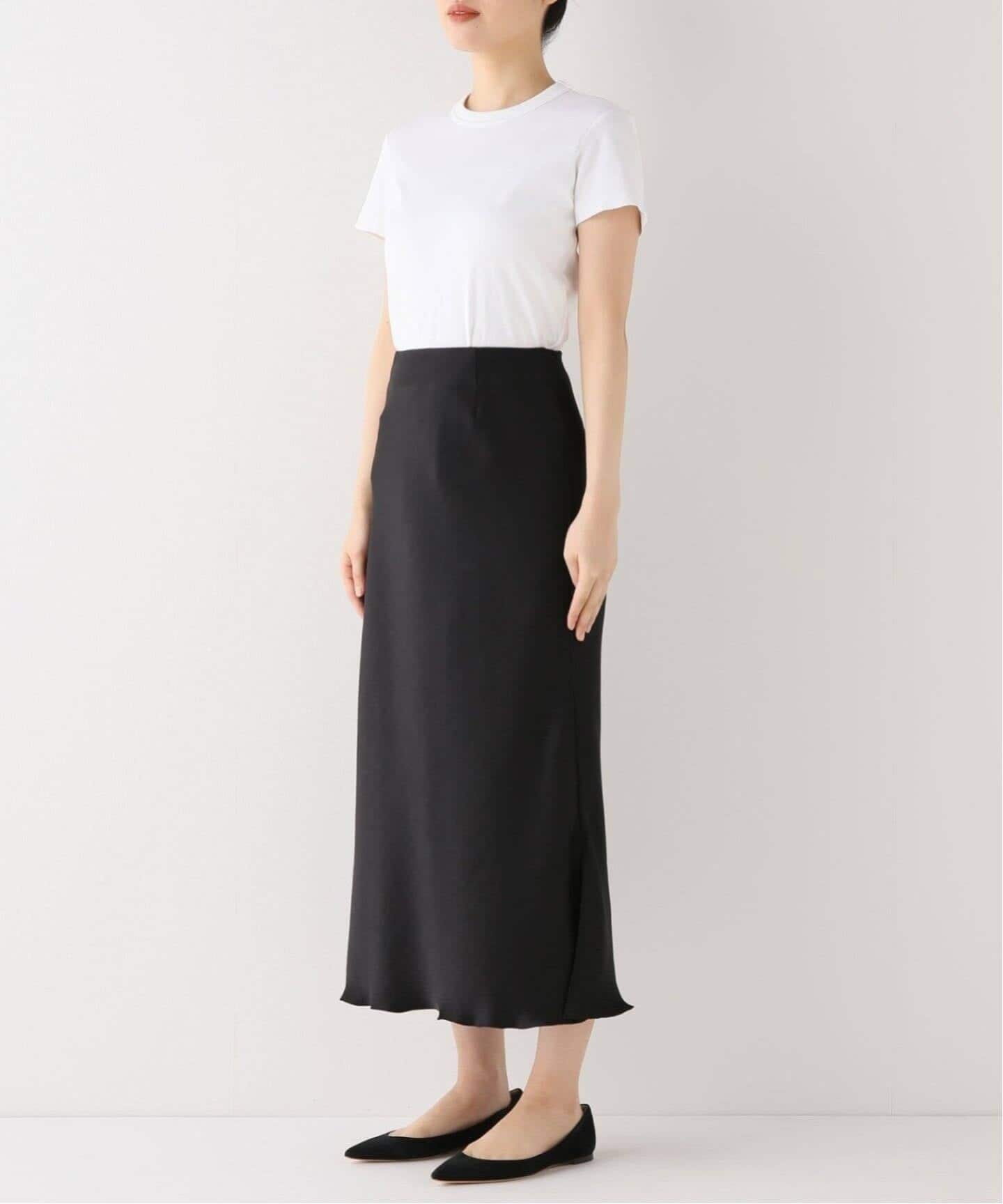 追加10》ダブルサテンスカート（ロング・マキシ丈スカート）｜IENA