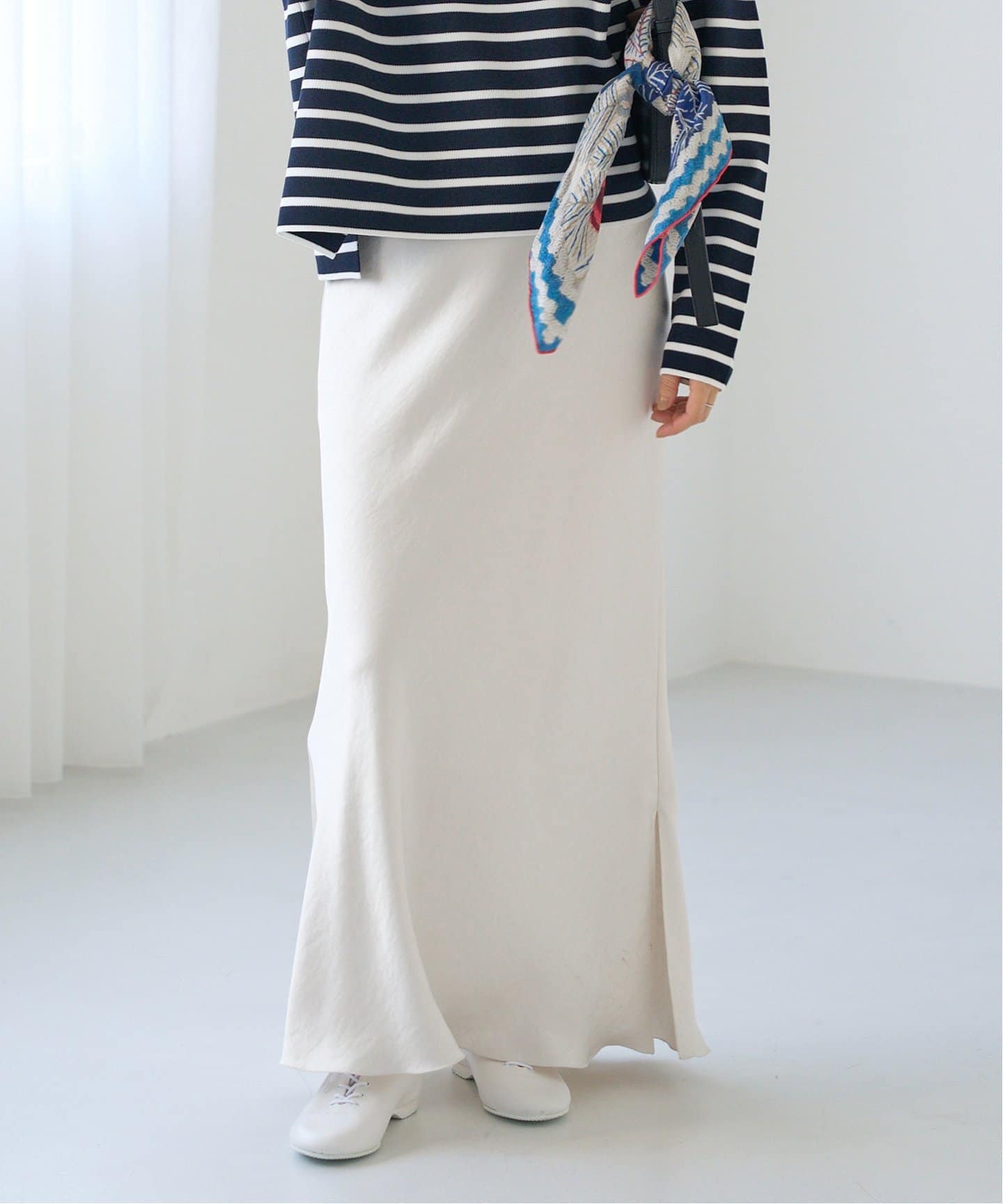 追加10》ダブルサテンスカート（ロング・マキシ丈スカート）｜IENA