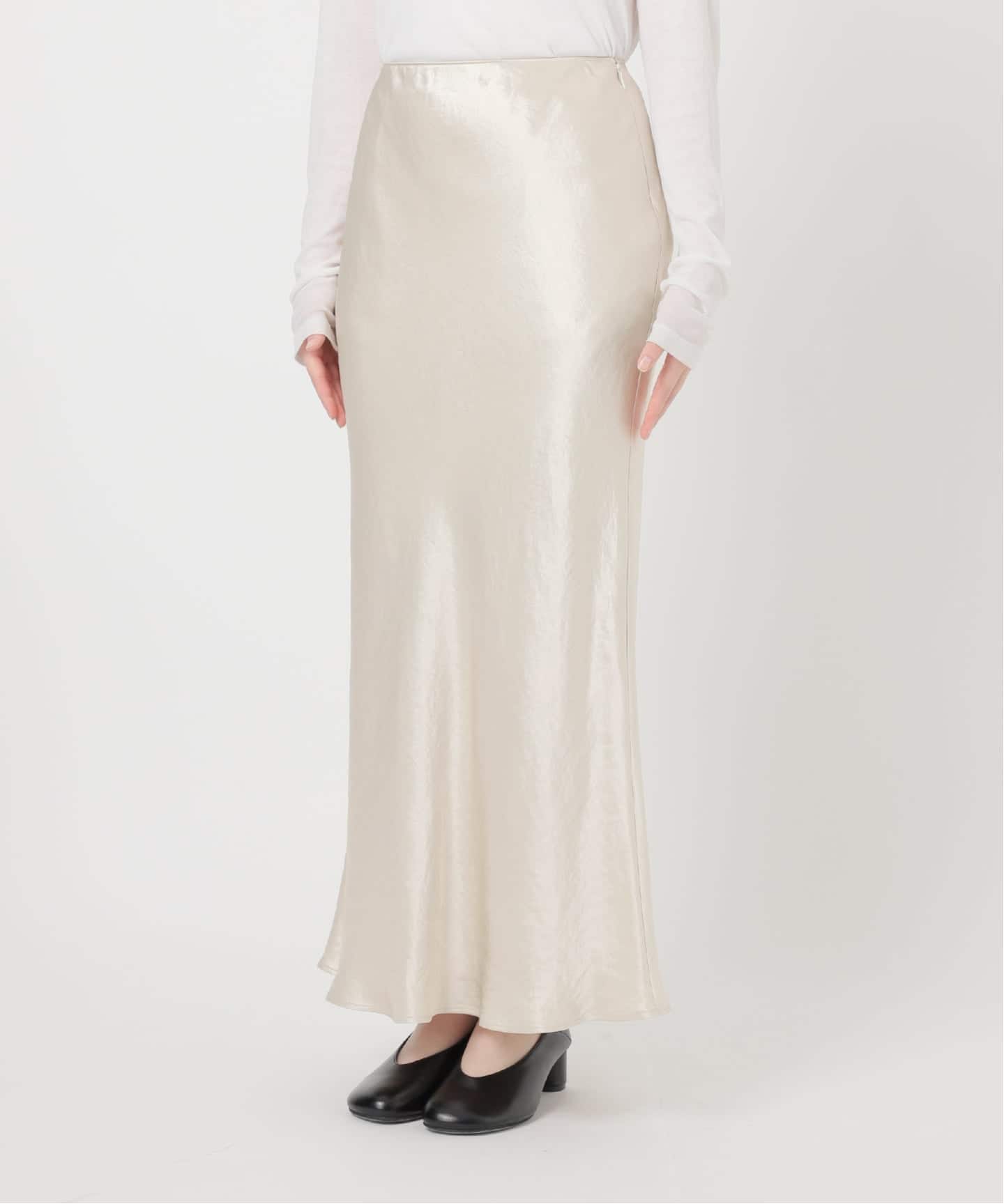 追加》サテンフレアスカート（ロング・マキシ丈スカート）｜Spick and