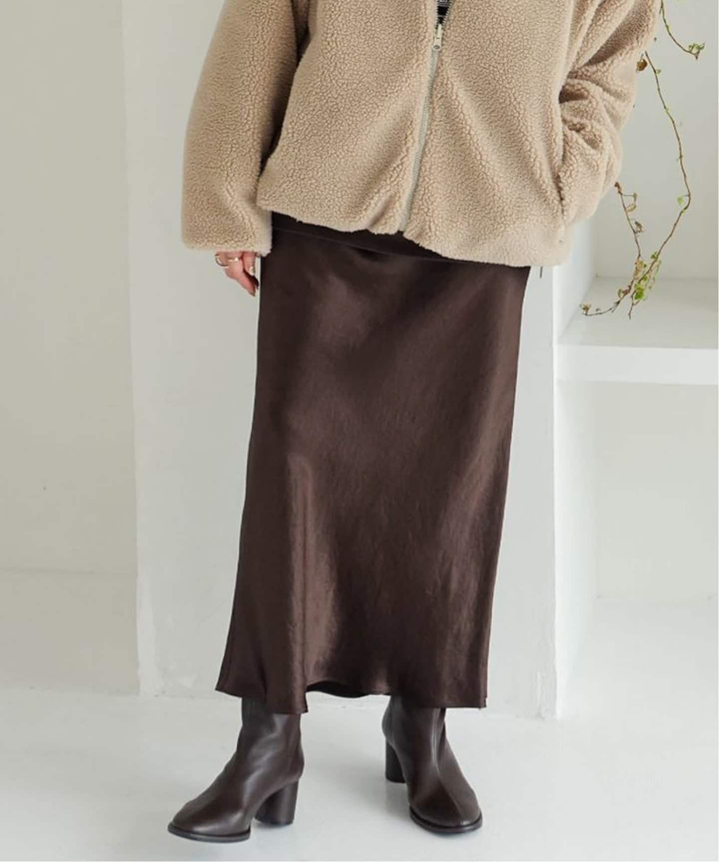 追加》サテンフレアスカート（ロング・マキシ丈スカート）｜Spick and