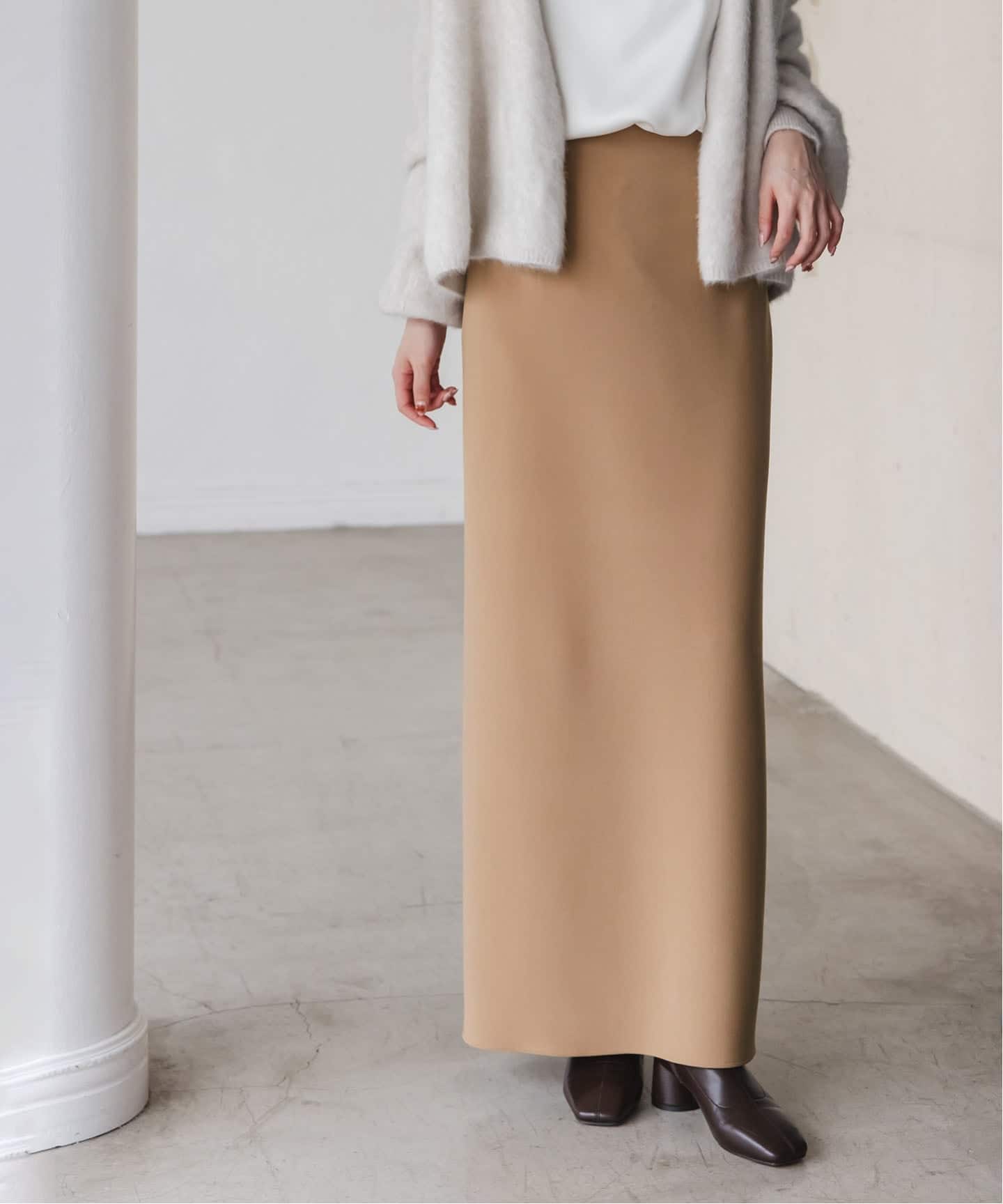 追加》【洗える】コンフォートジャージーライクタイトスカート7