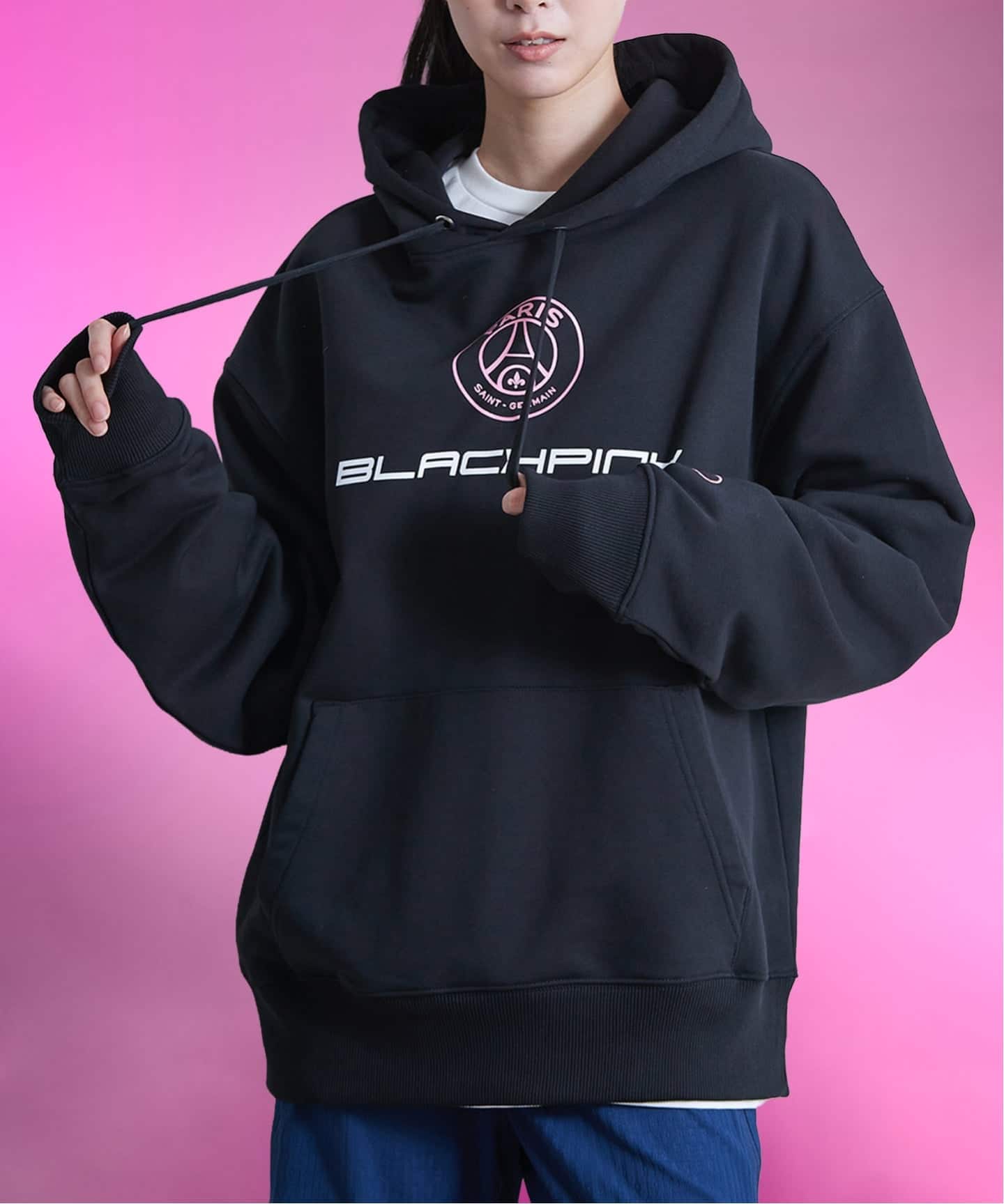 BlackpinkxPSG 】BlackpinkxPSG Paris 16 Elevated Hoodie ST856