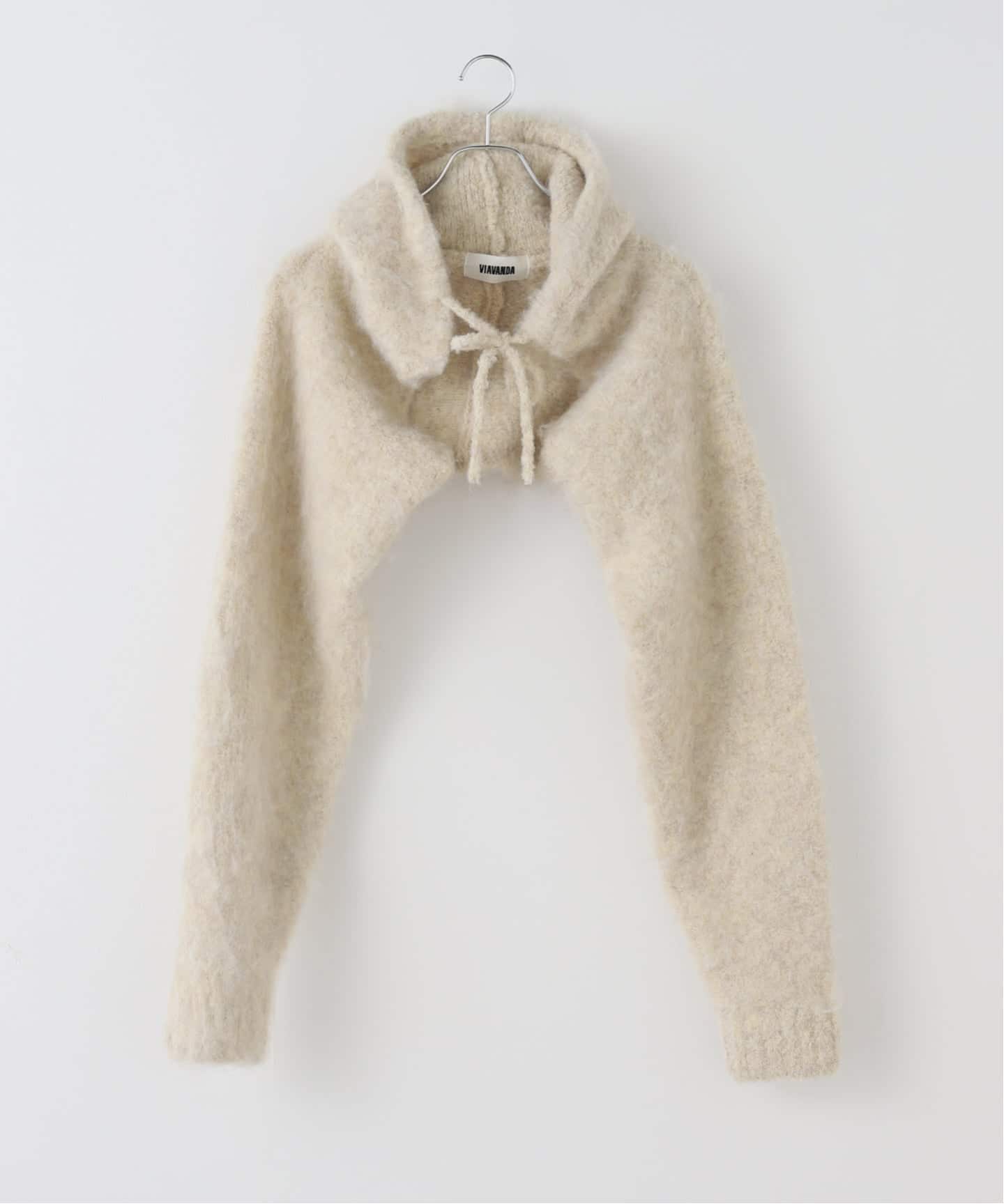 VIAVANDA/ヴィアヴァンダ】2WAY HOODED MUFFLER KNIT（マフラー