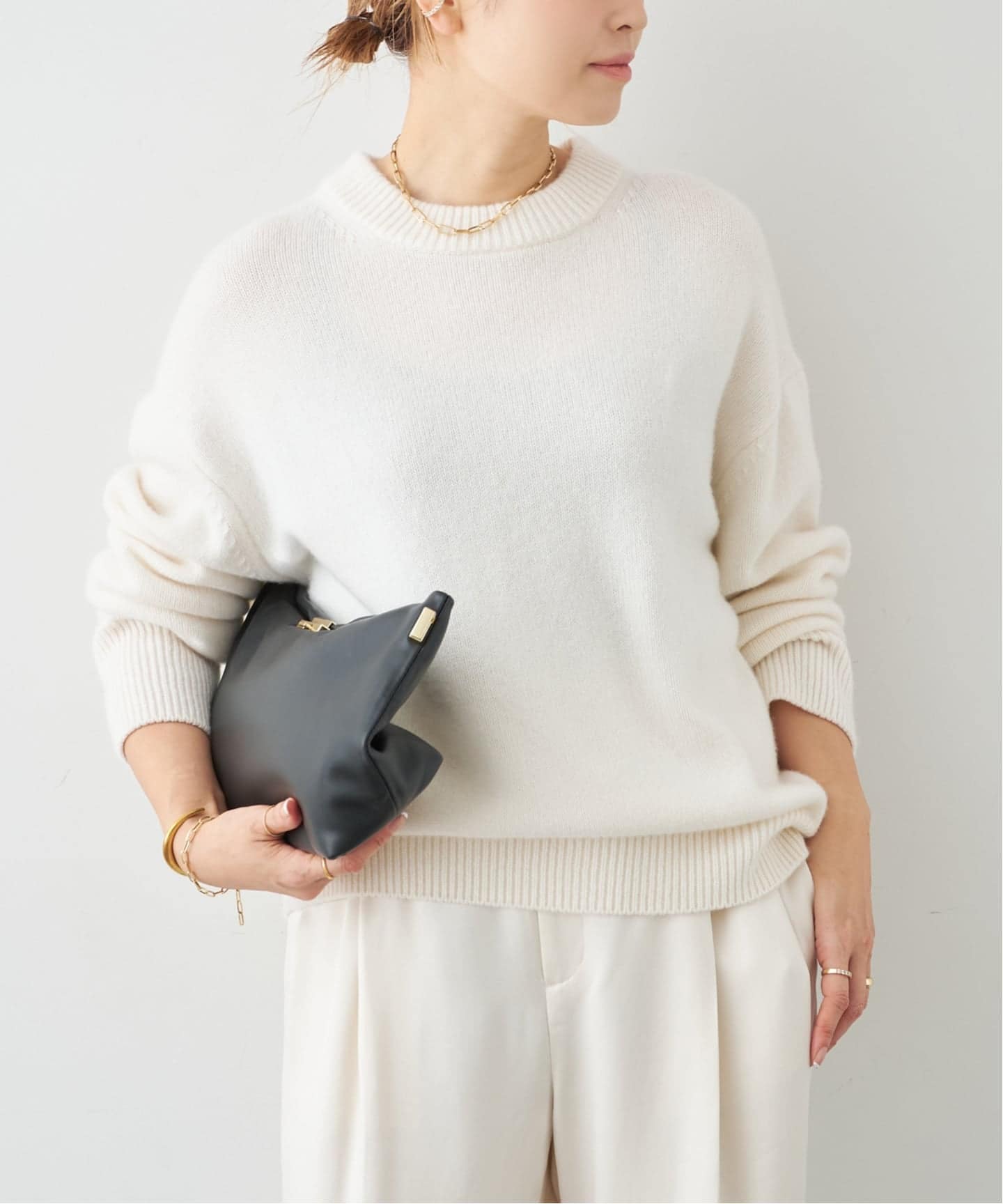 CASHY OVER クルーネックプルオーバー（ニット／セーター）｜Deuxieme