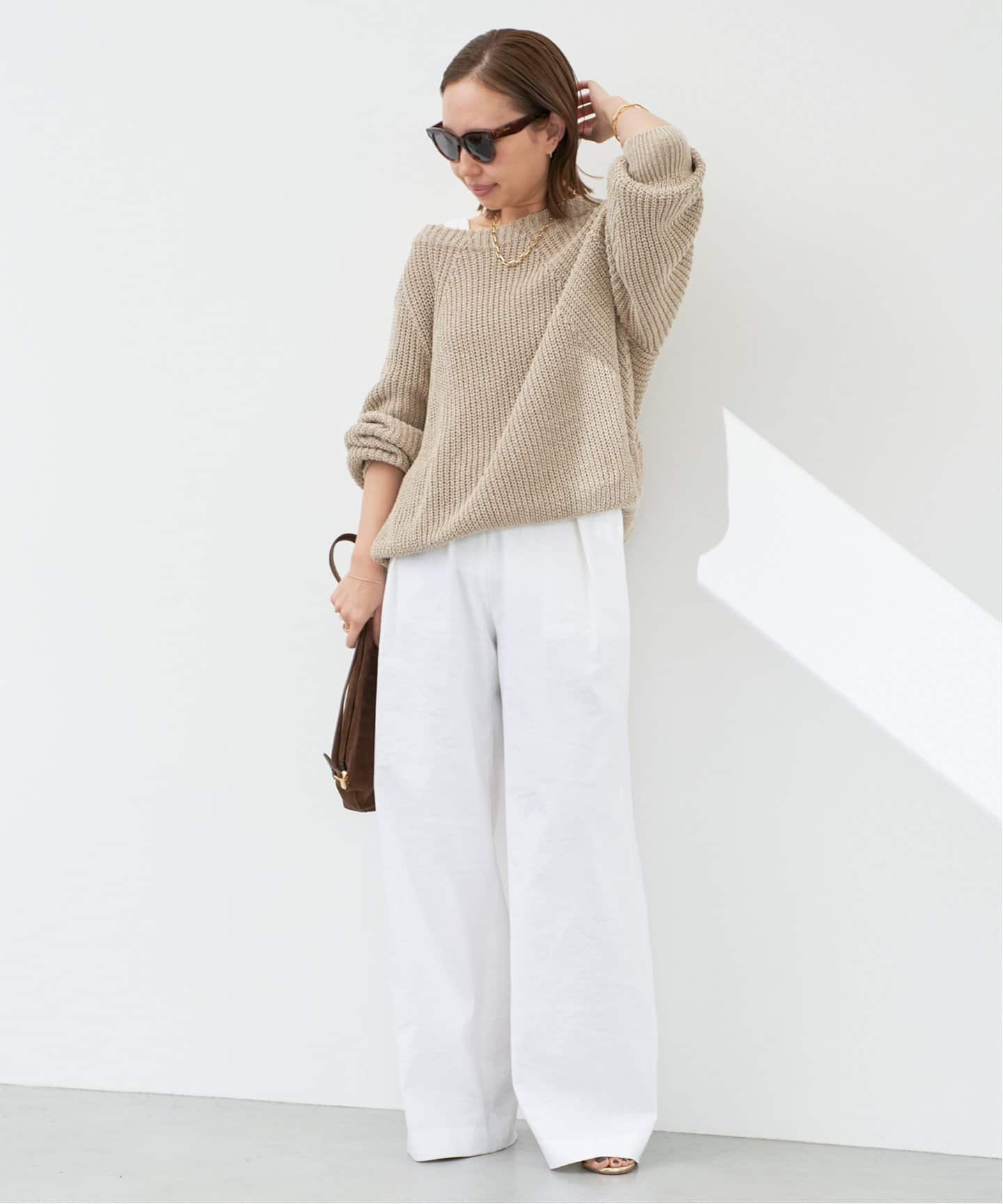 追加 Lily Linen アゼ プルオーバー（ニット／セーター）｜Deuxieme