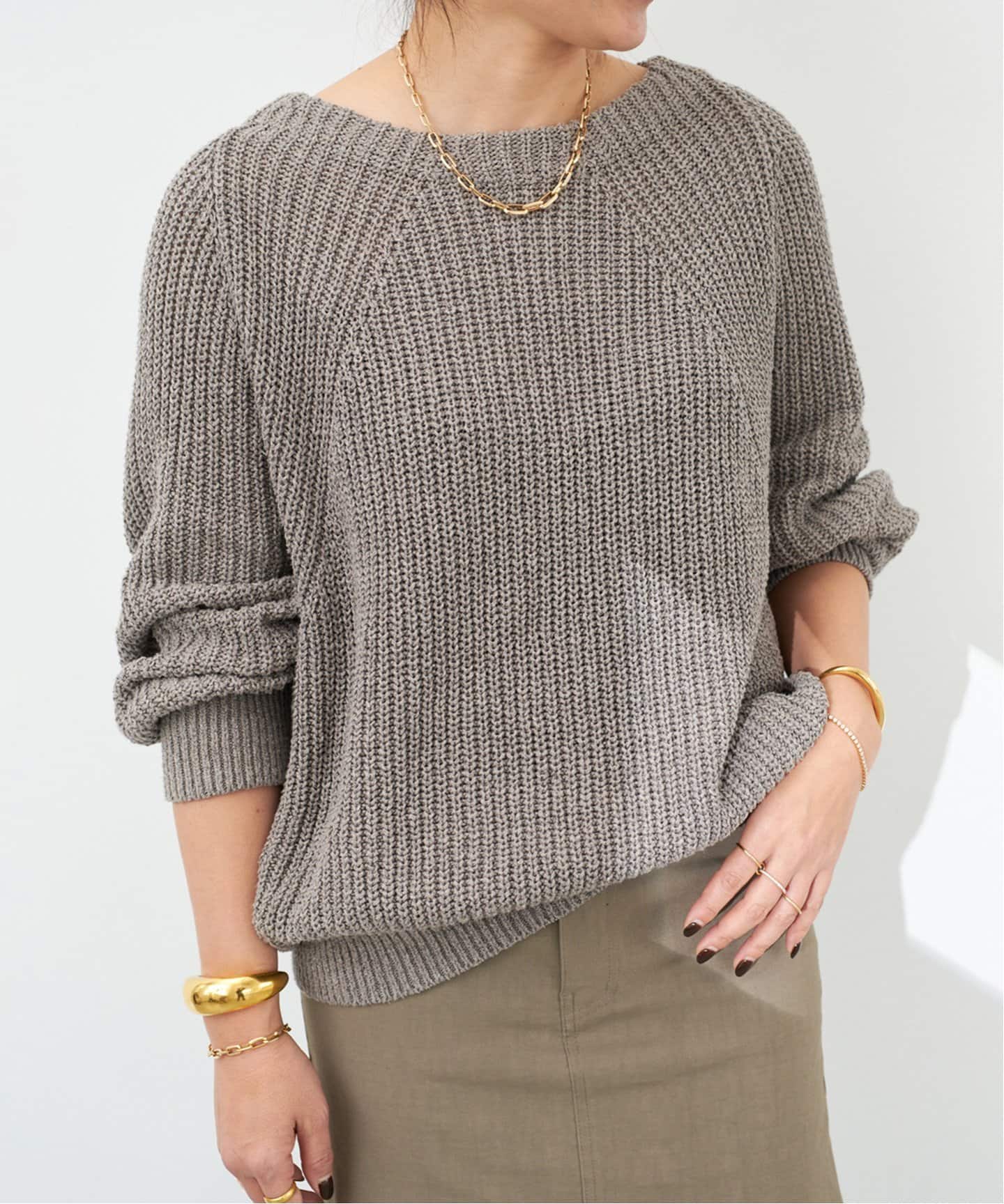 追加 Lily Linen アゼ プルオーバー（ニット／セーター）｜Deuxieme