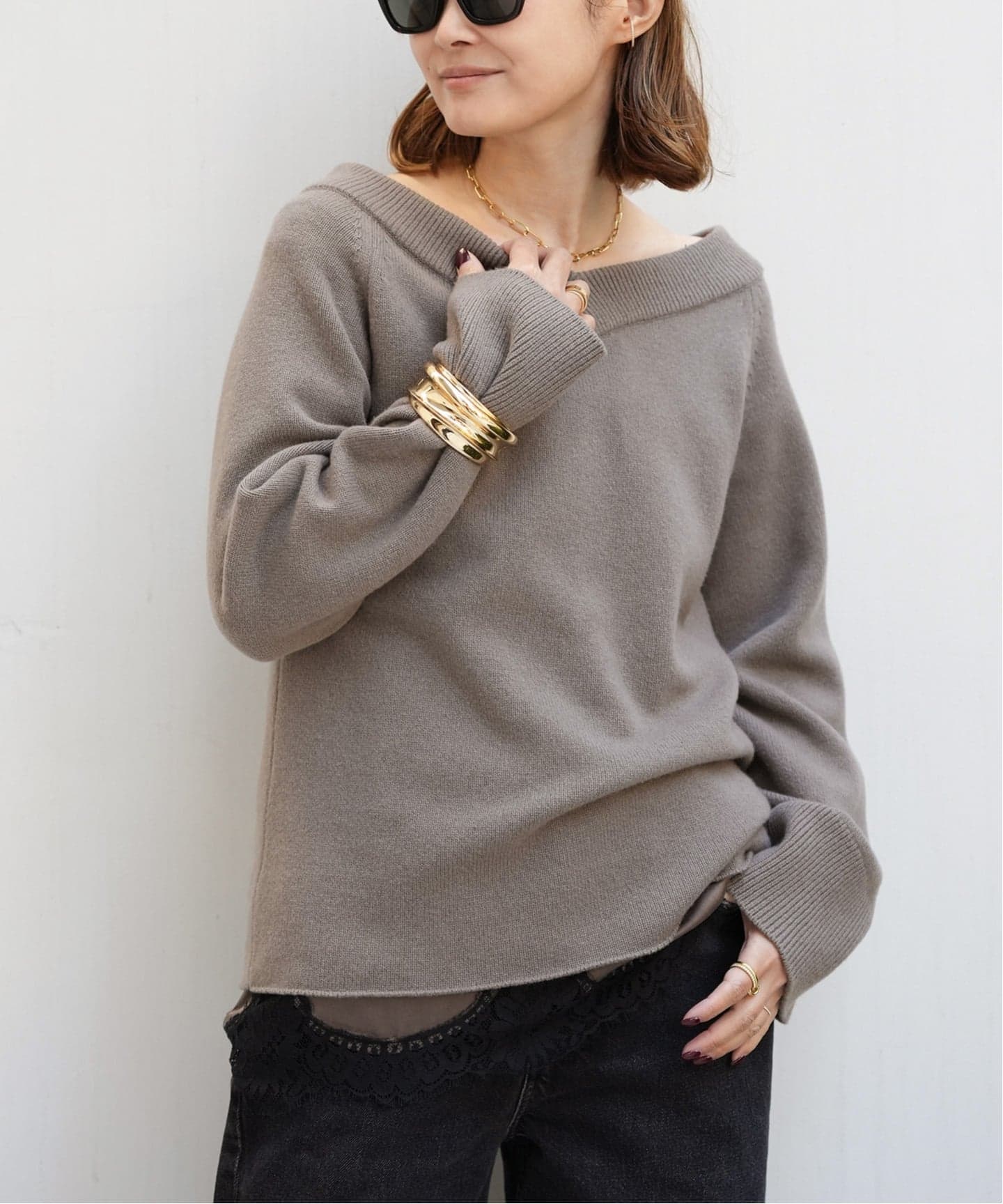 ミドルゲージ Vネック ニット（ニット／セーター）｜Deuxieme Classe