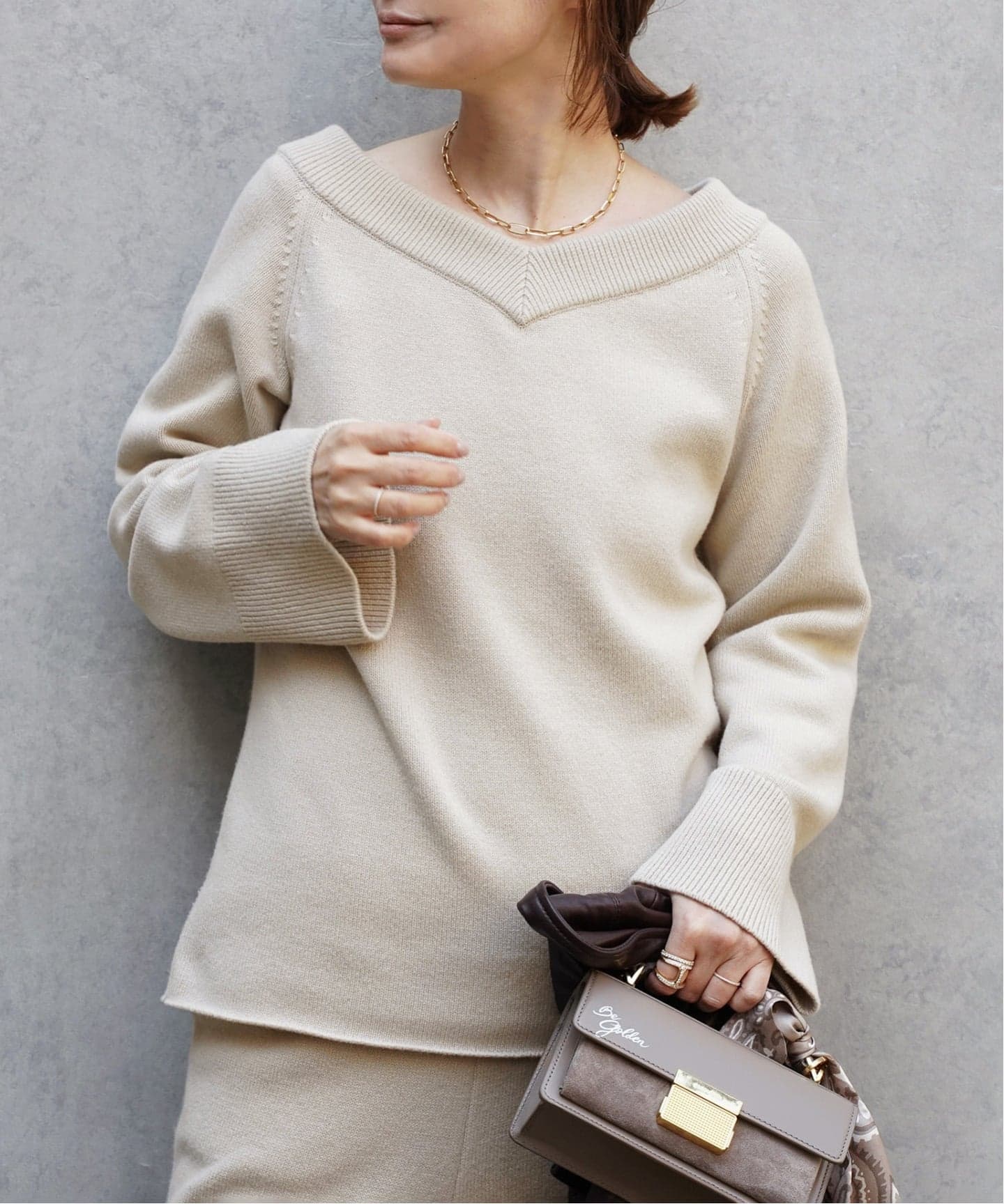 ミドルゲージ Vネック ニット（ニット／セーター）｜Deuxieme Classe