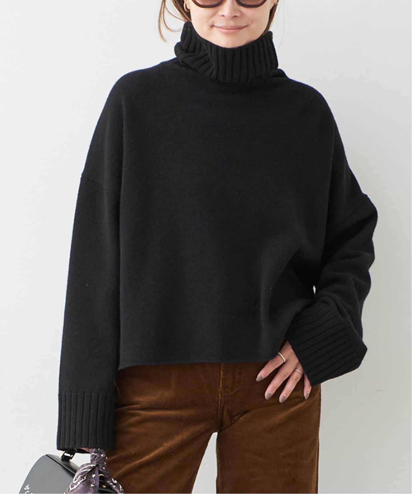 Cropped タートルネック ニット（ニット／セーター）｜Deuxieme Classe