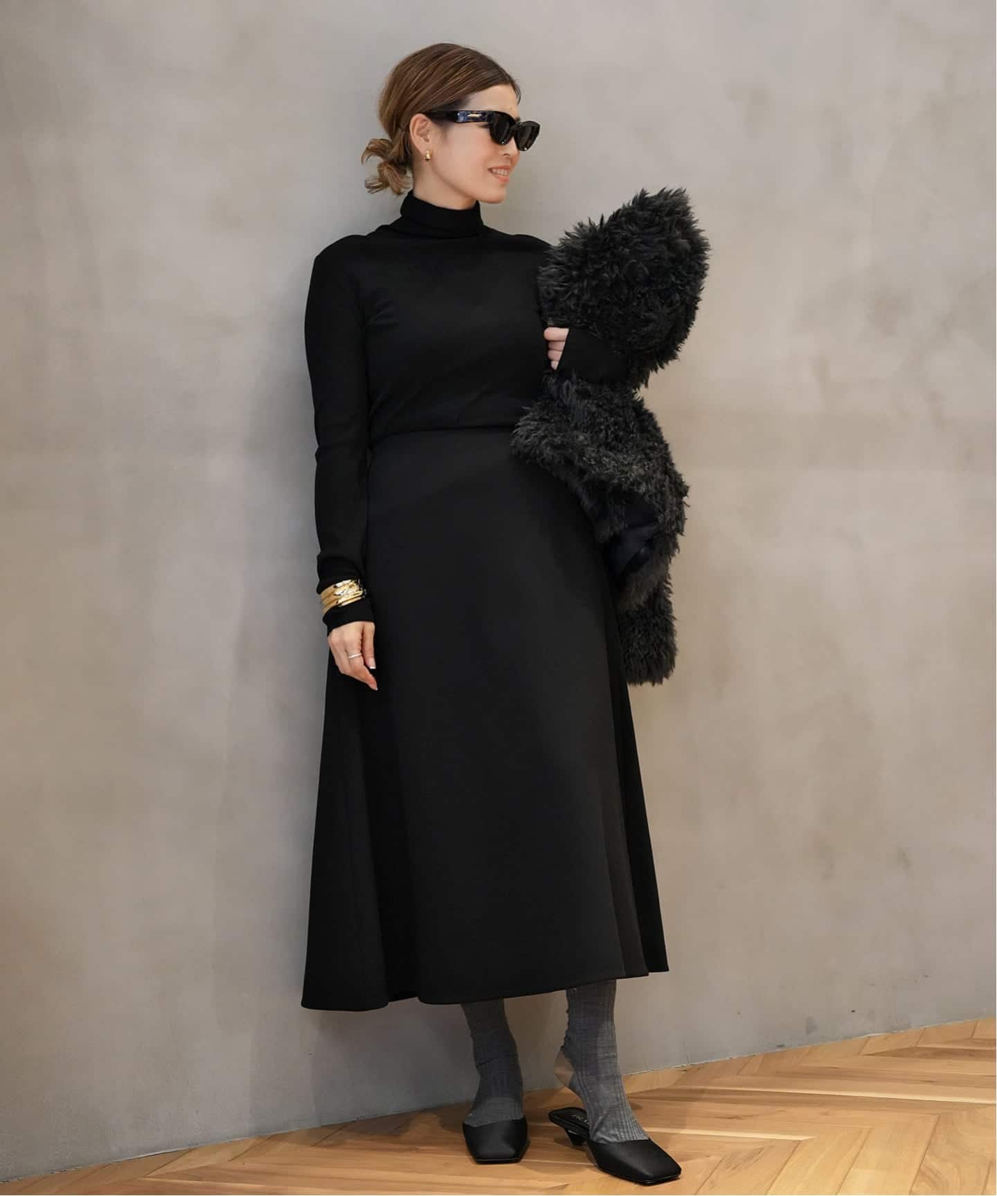 Wool Sheer Rib タートルネック プルオーバー（ニット／セーター