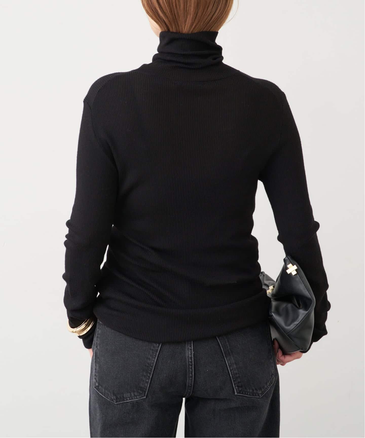 Wool Sheer Rib タートルネック プルオーバー（ニット／セーター