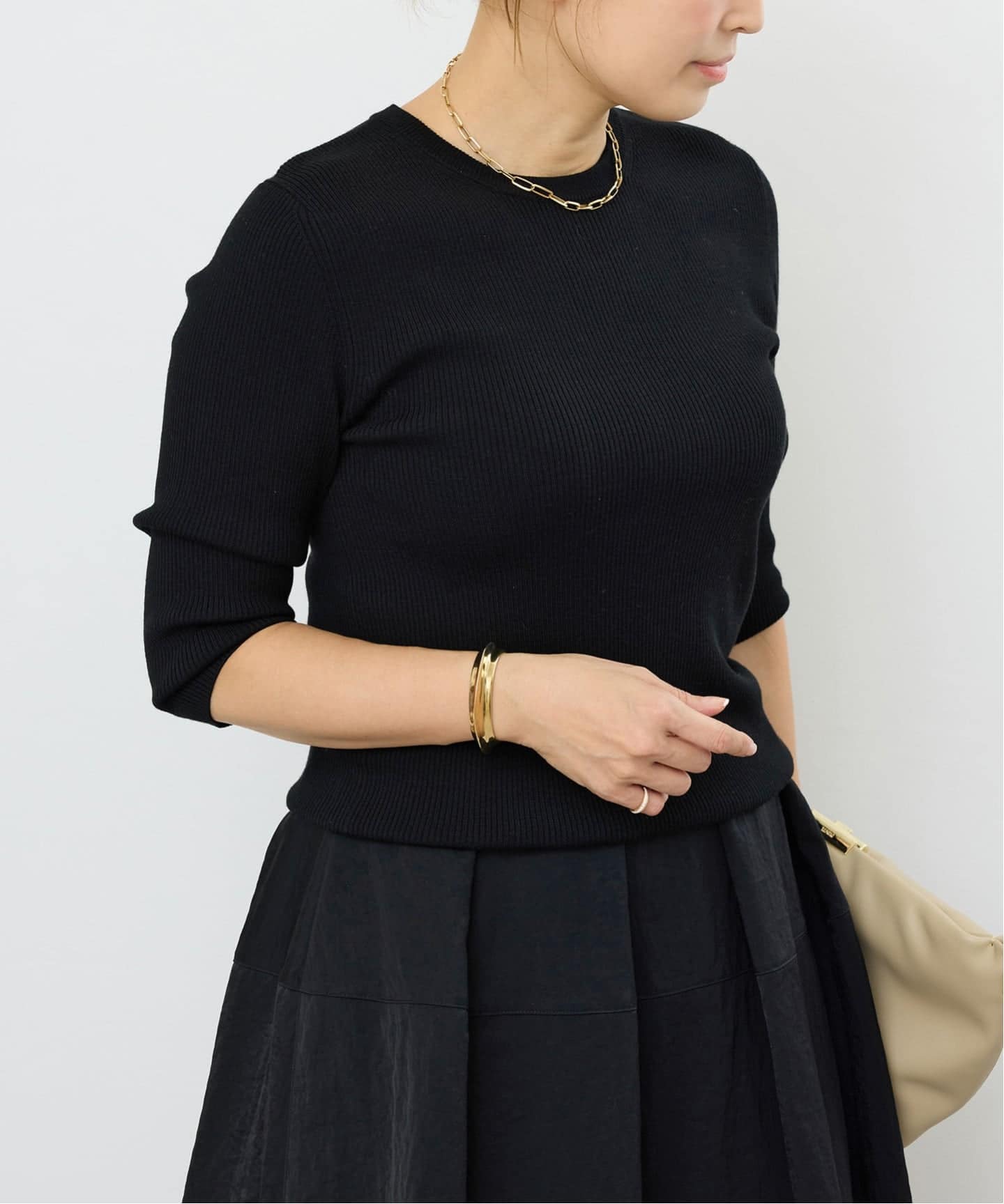 Rib クルーネック プルオーバー（ニット／セーター）｜Deuxieme Classe