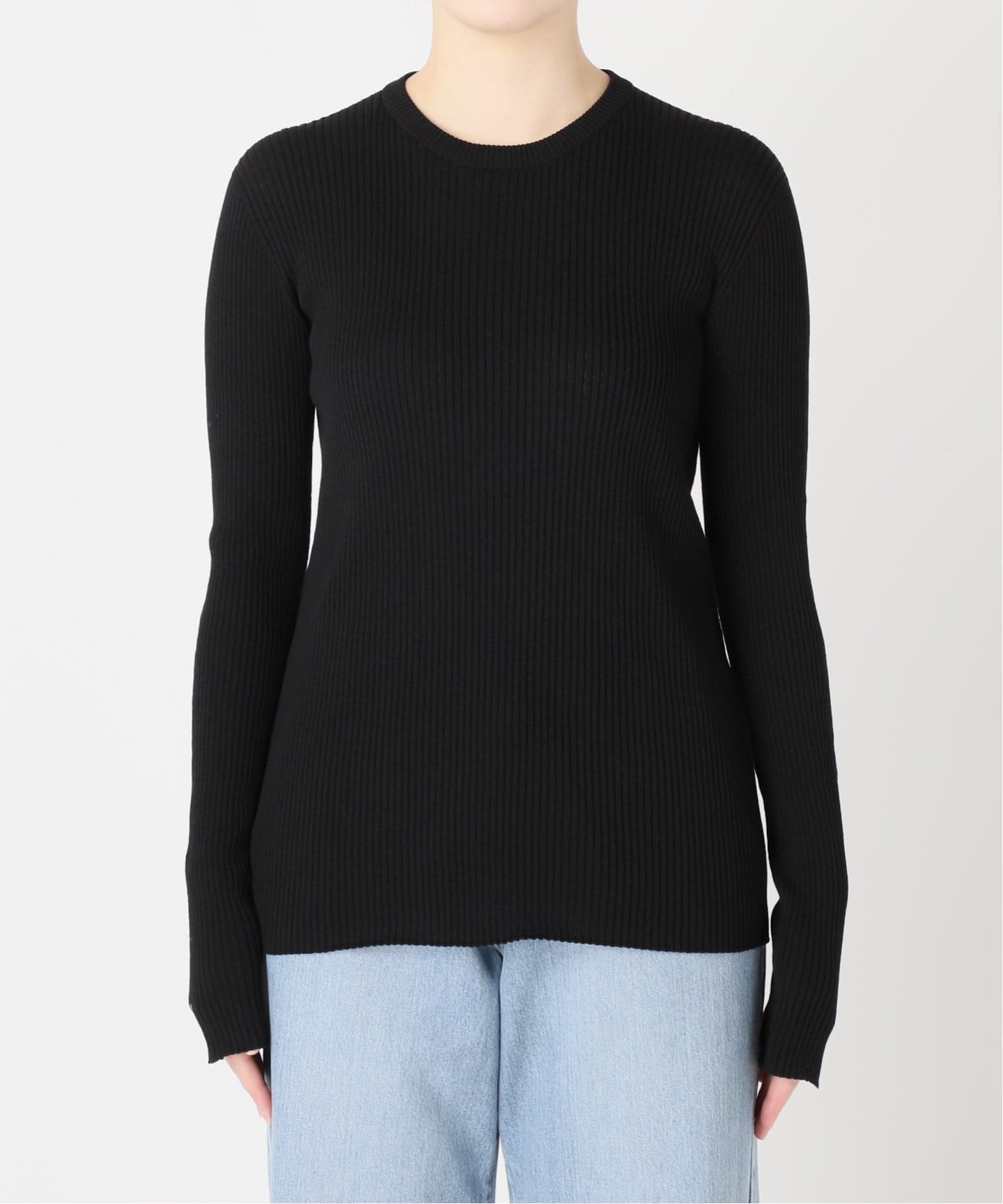 レース襟ホールガーメント リブプルオーバー（ニット／セーター