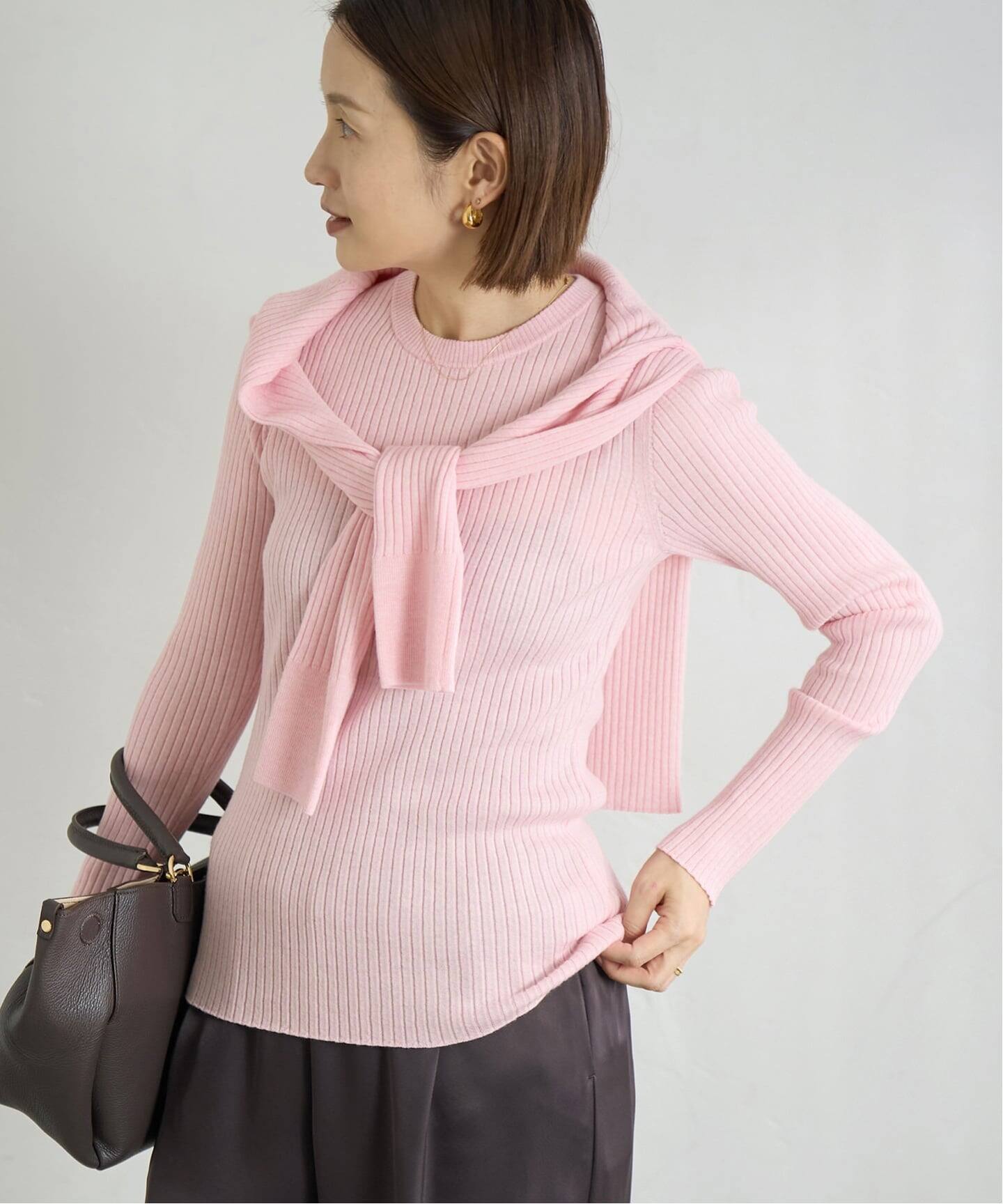 EXメリノリブ クルーネックプルオーバー（ニット／セーター）｜IENA