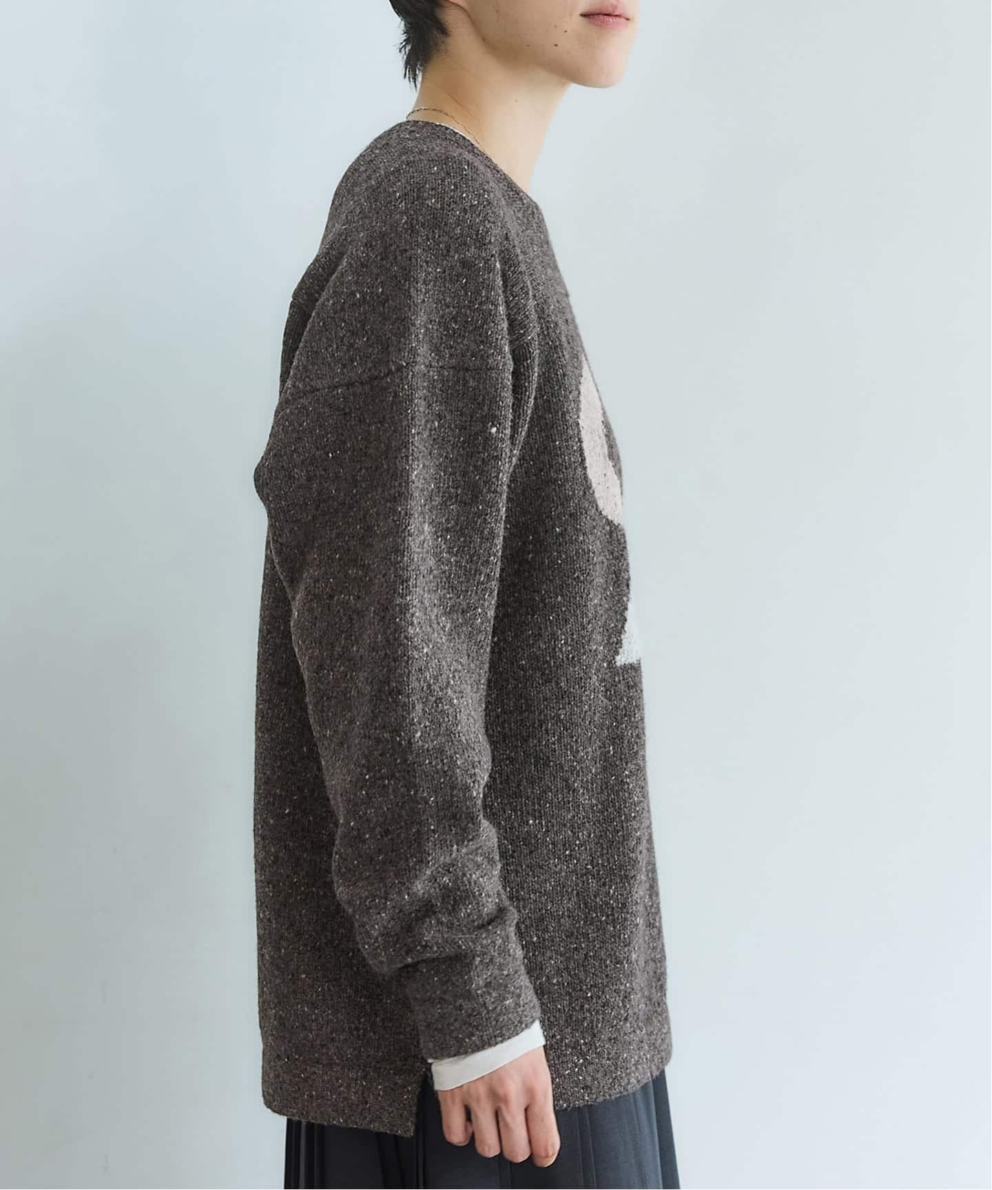 BLACK ローゲージインターシャニット（ニット／セーター）｜IENA