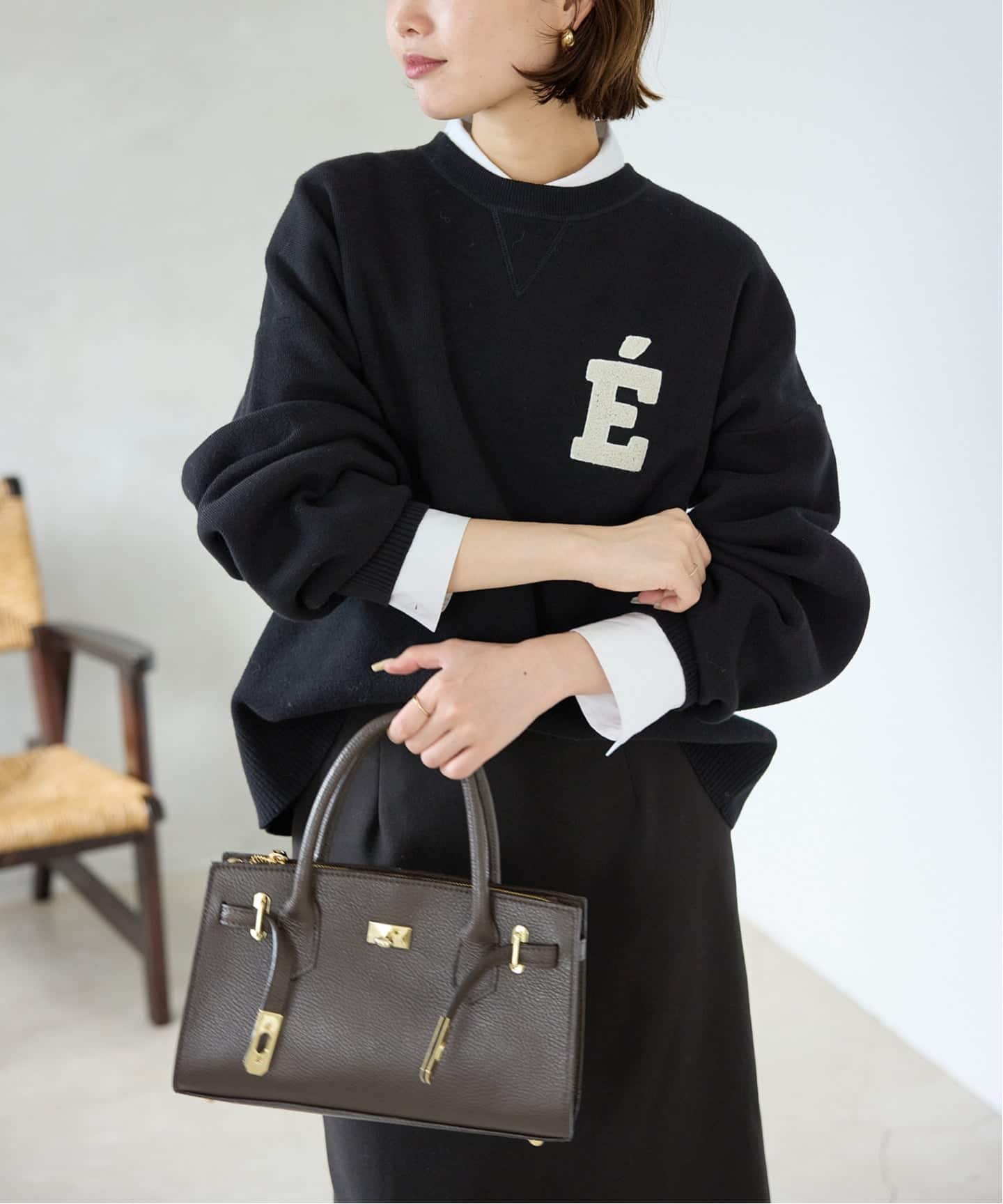 追加2》サガラ刺繍スウェットライクニット（ニット／セーター）｜SLOBE