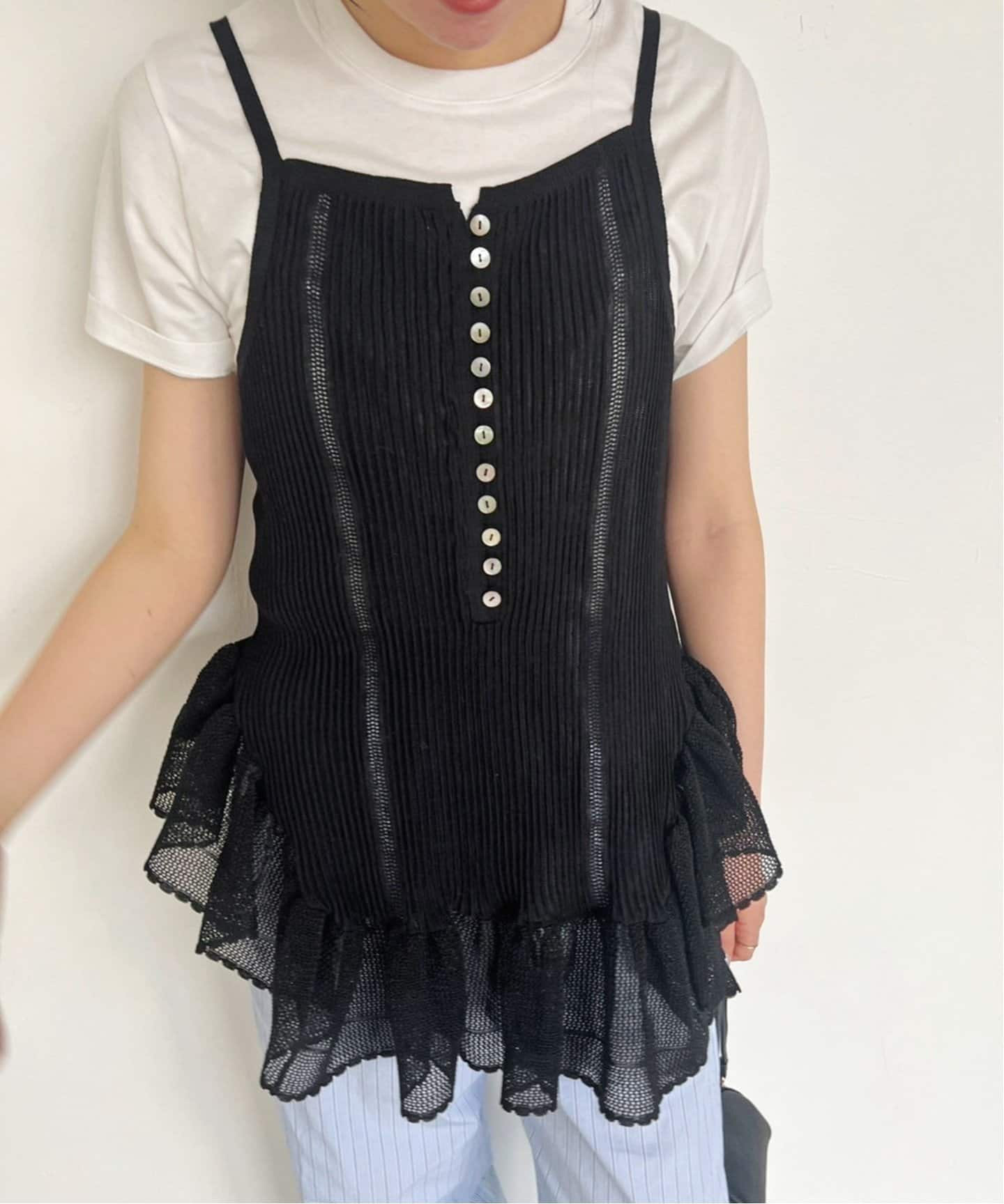 追加》TGOR/トゴール フリル キャミソール TG5S-J0306（キャミソール